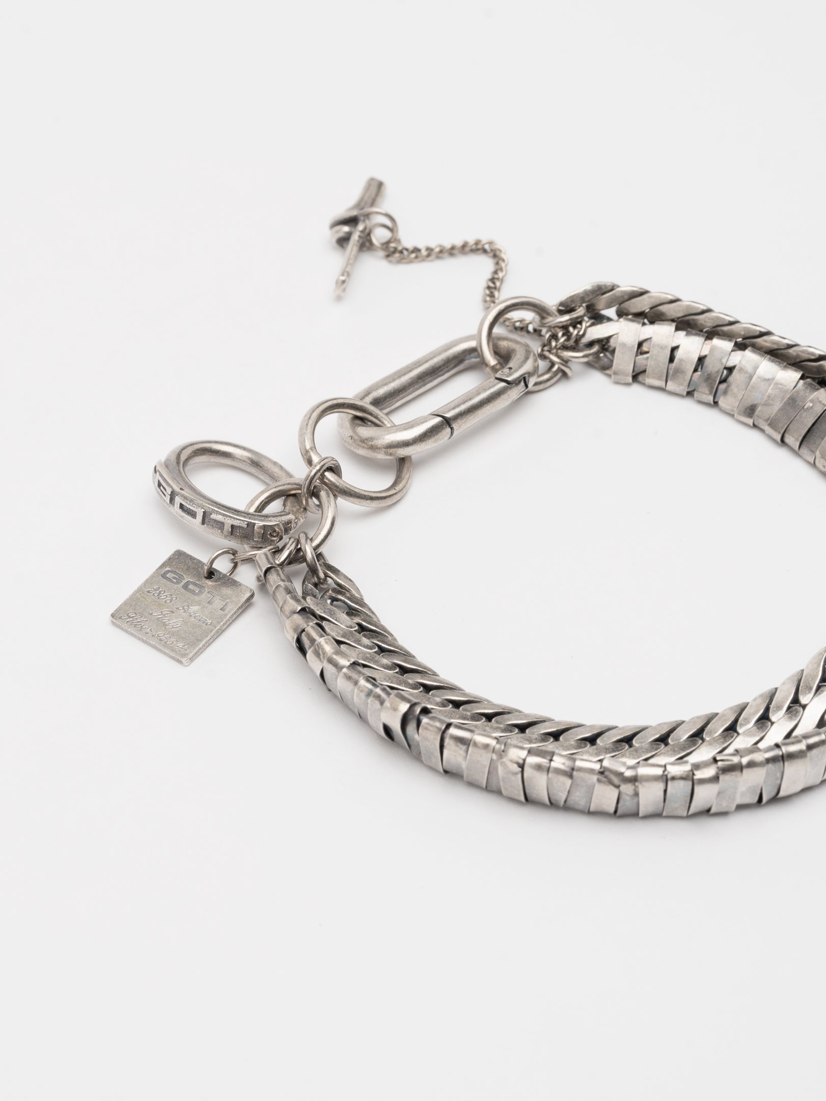 Twisted Silver Link Bracelet