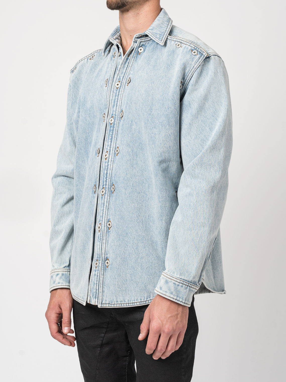 Snap-Off Denim Shirt