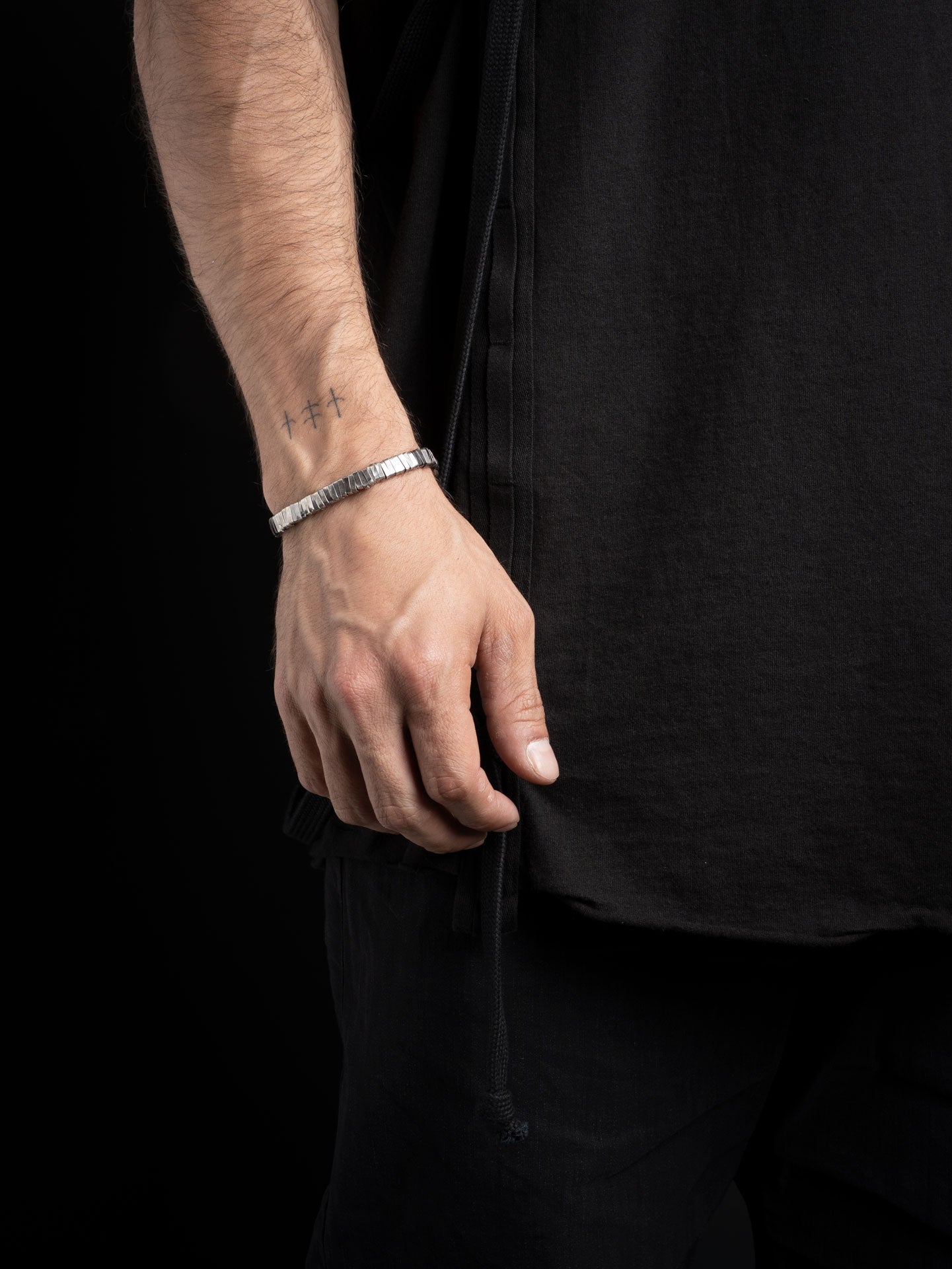Segmented Silver Bracelet