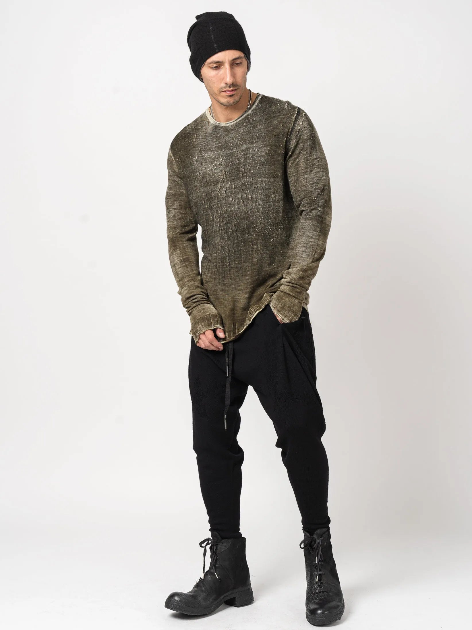 Sweater with Rubber Detail