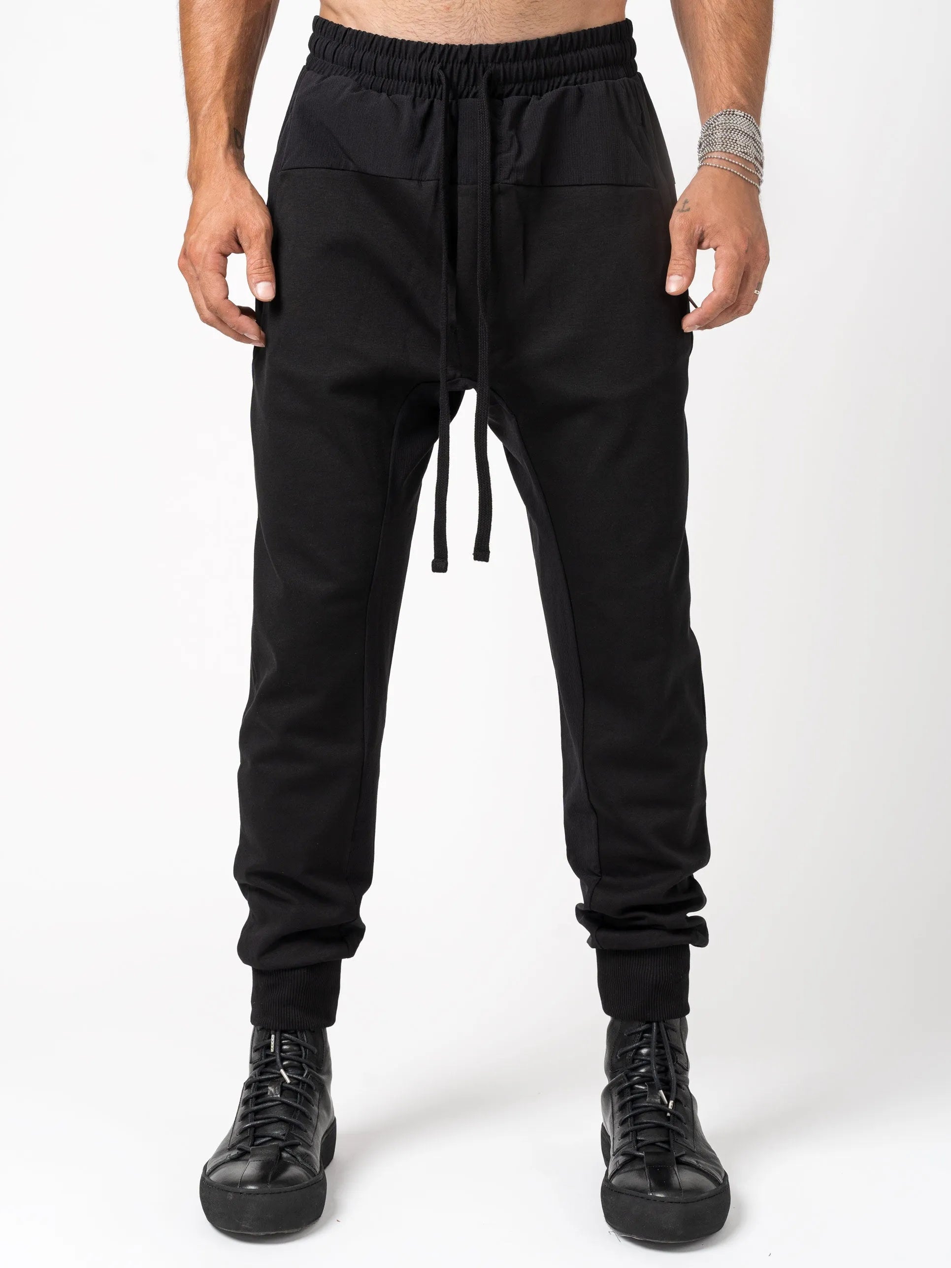 Matmix drop crotch trousers