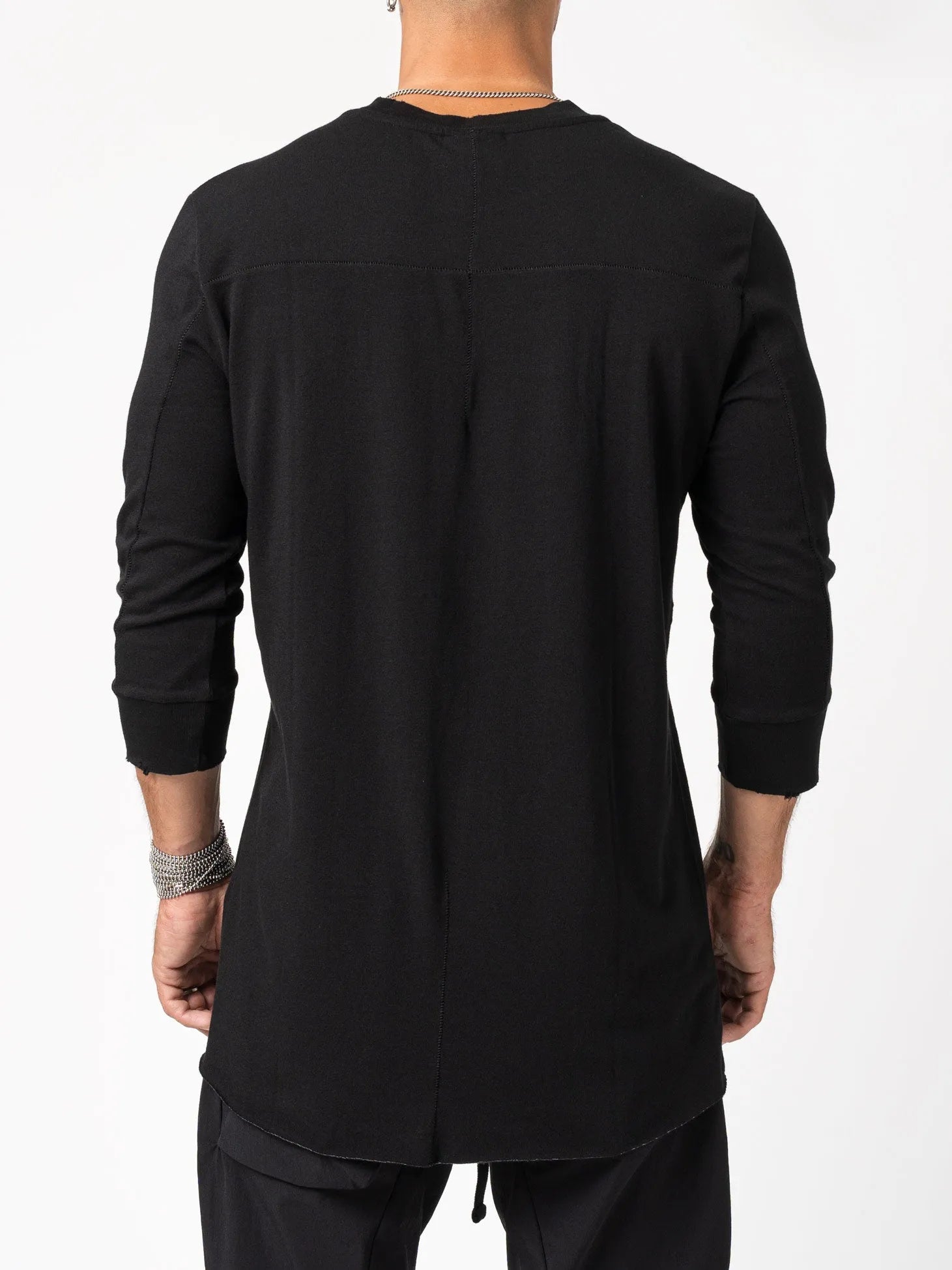 Raw cut hem T shirt