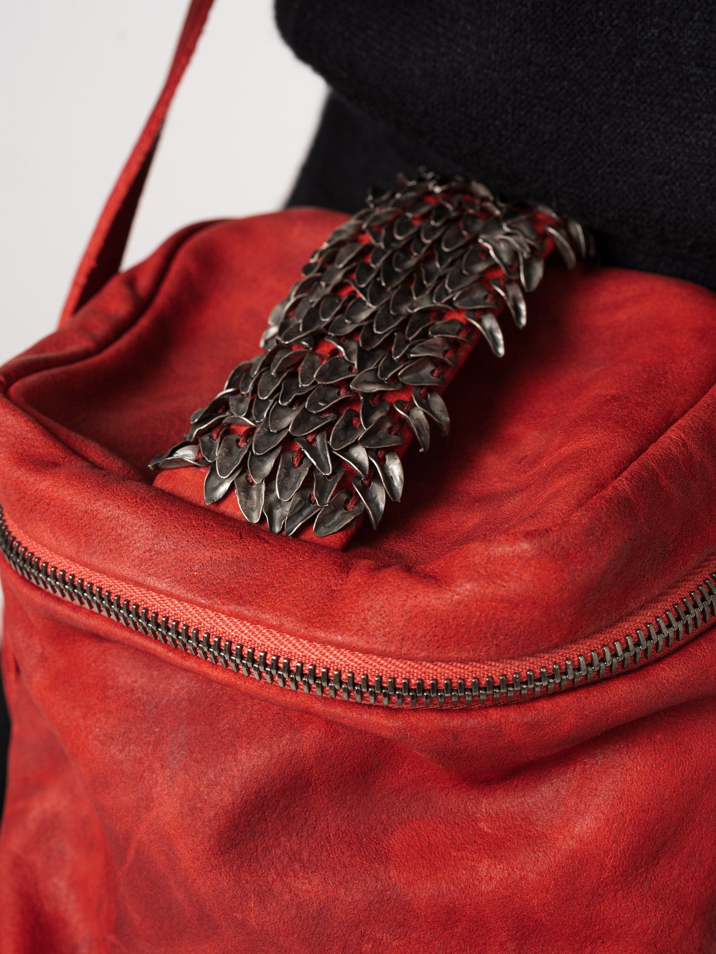 Leather Bag with 925 Silver Details