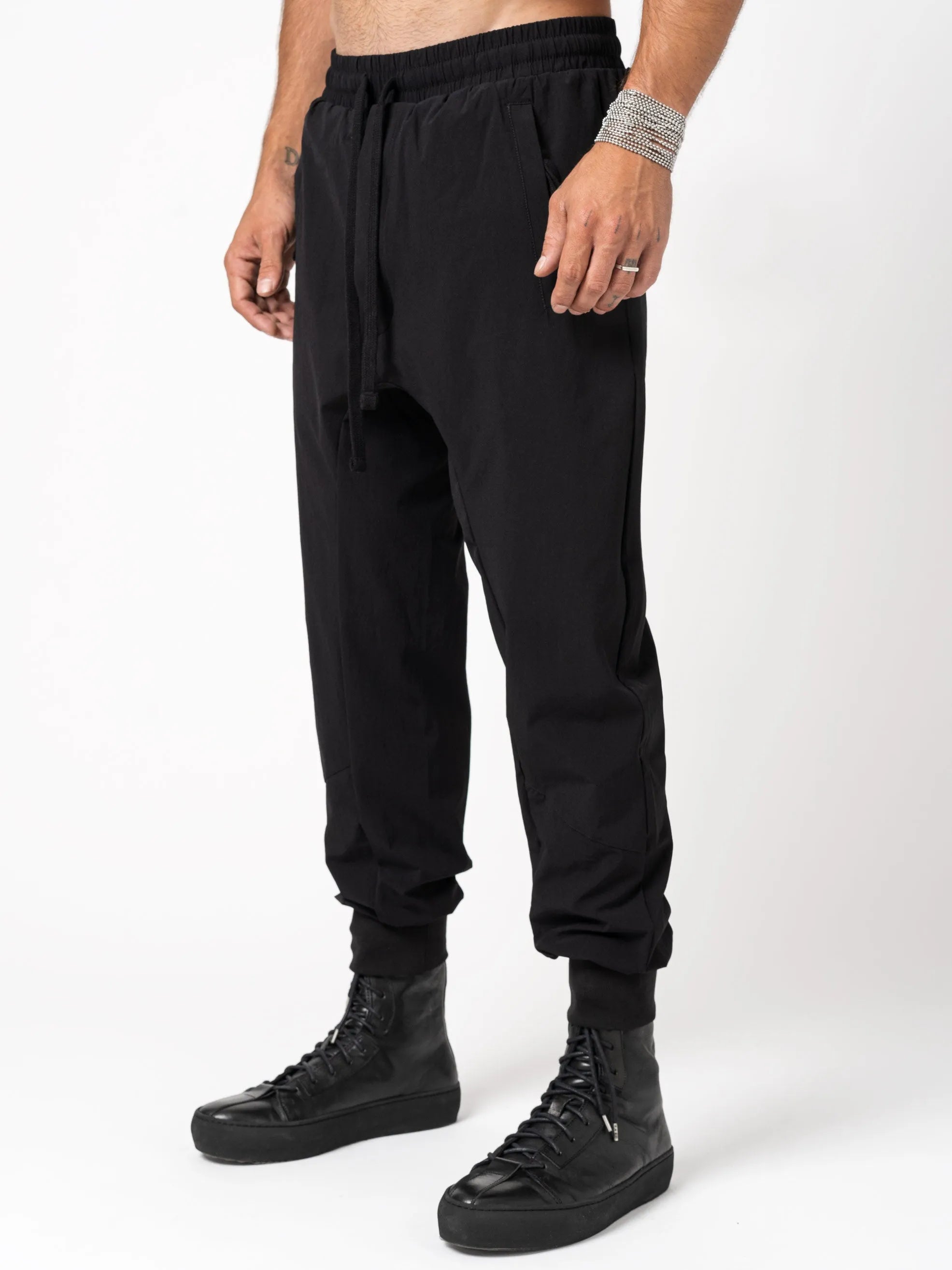 Drop crotch trousers