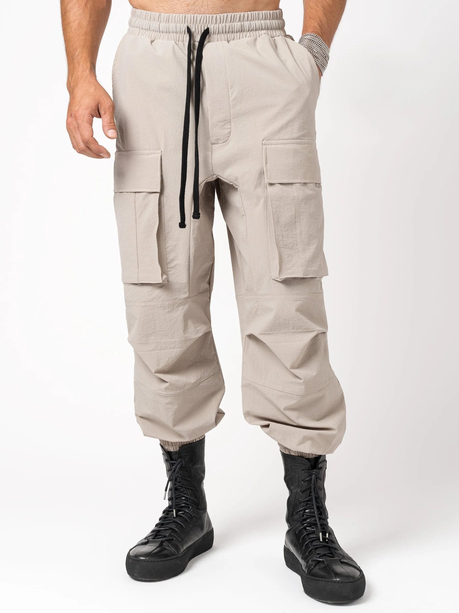 Wide fit cargo trousers