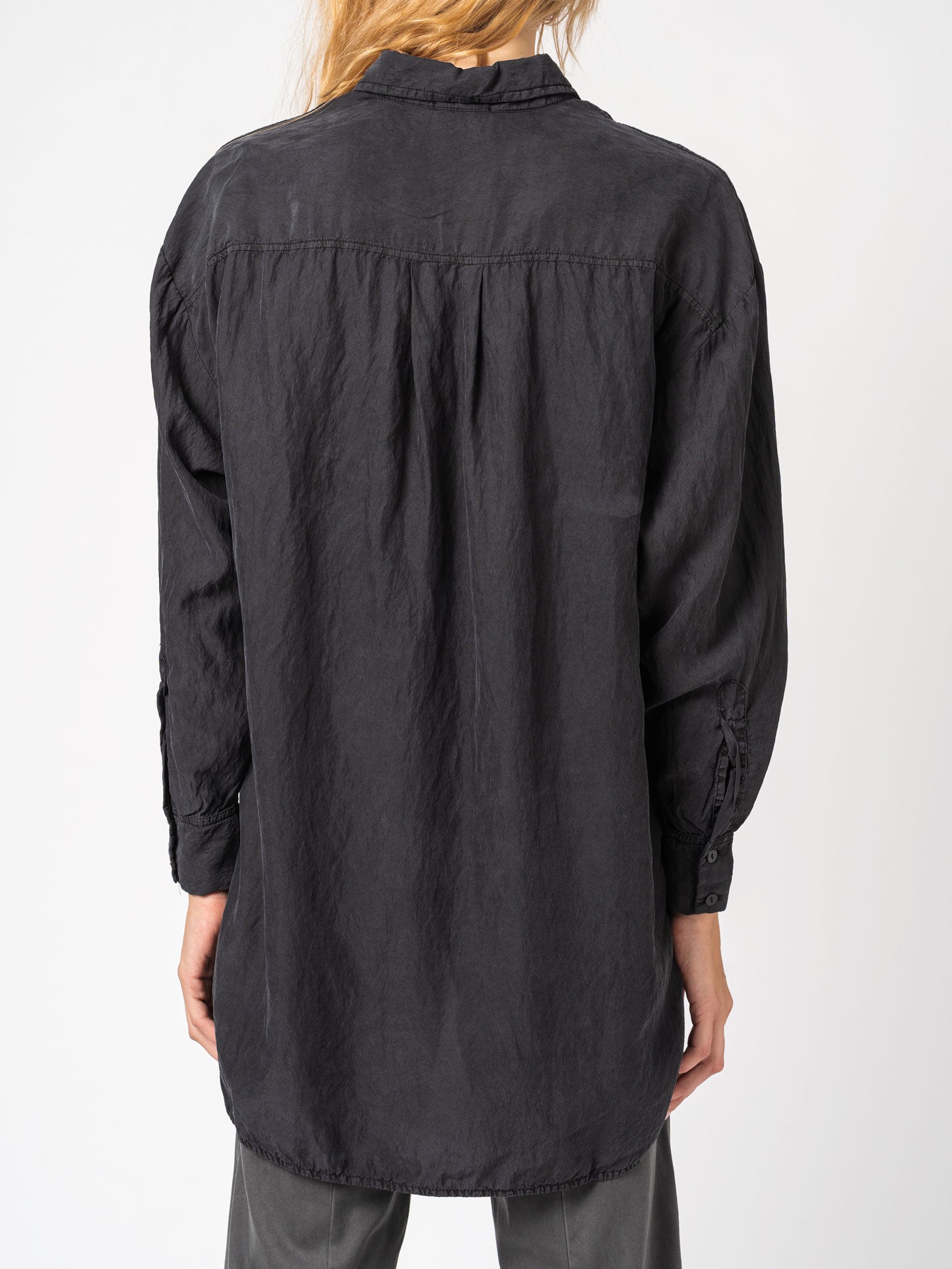 Silk Blend Overshirt with Pocket