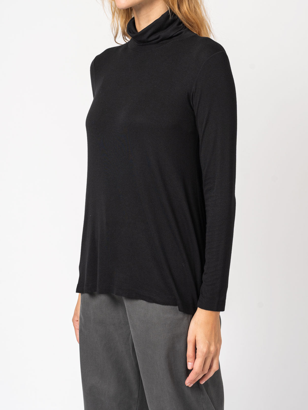 Flared Turtleneck Shirt