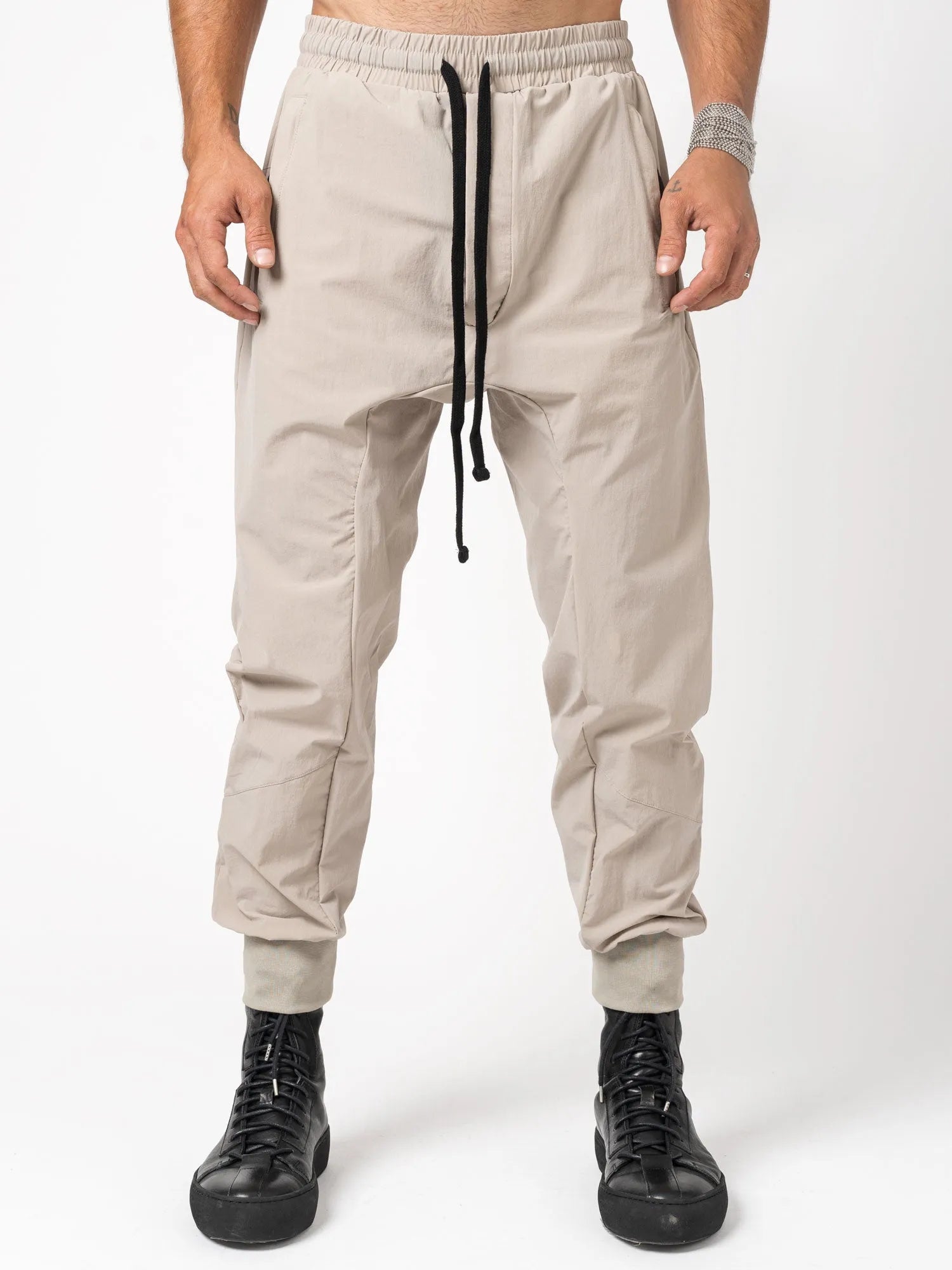 Drop crotch trousers