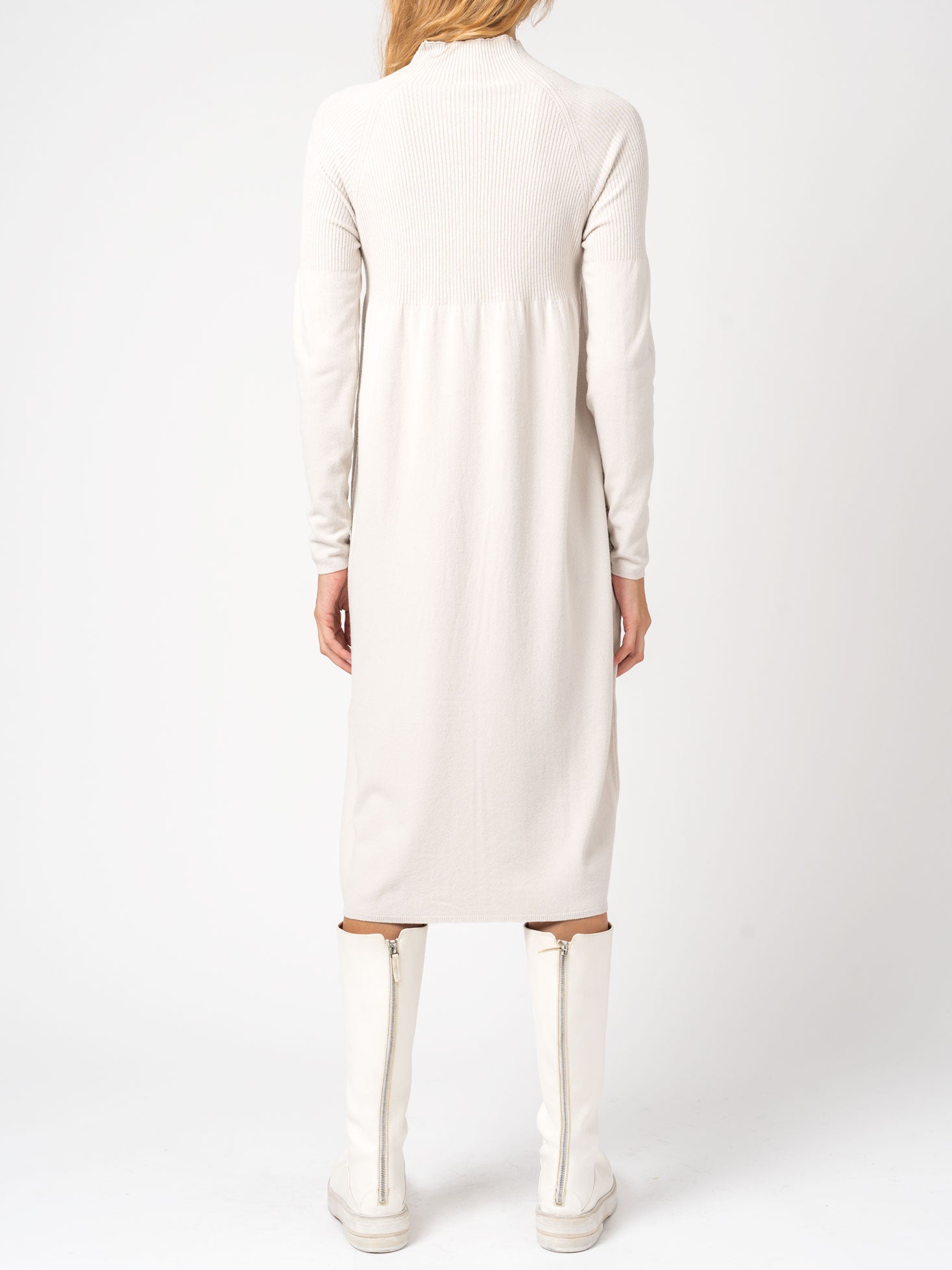 Turtleneck Dress in Viscose and Wool