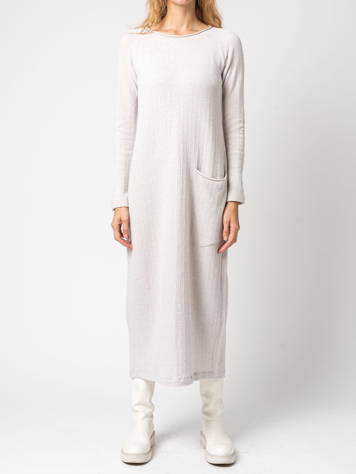 Micro-Patterned Jacquard Knitted Long Dress