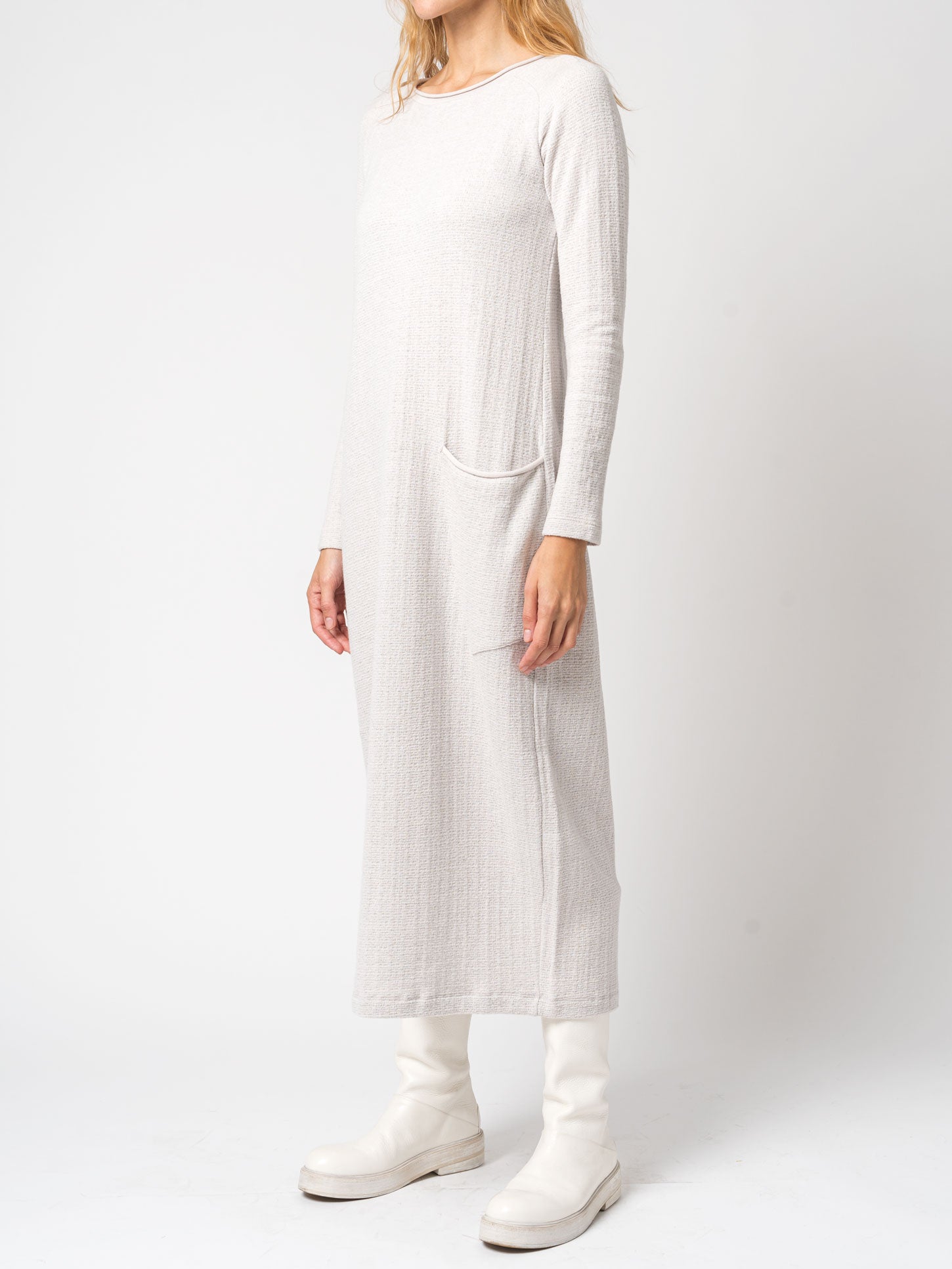 Micro-Patterned Jacquard Knitted Long Dress