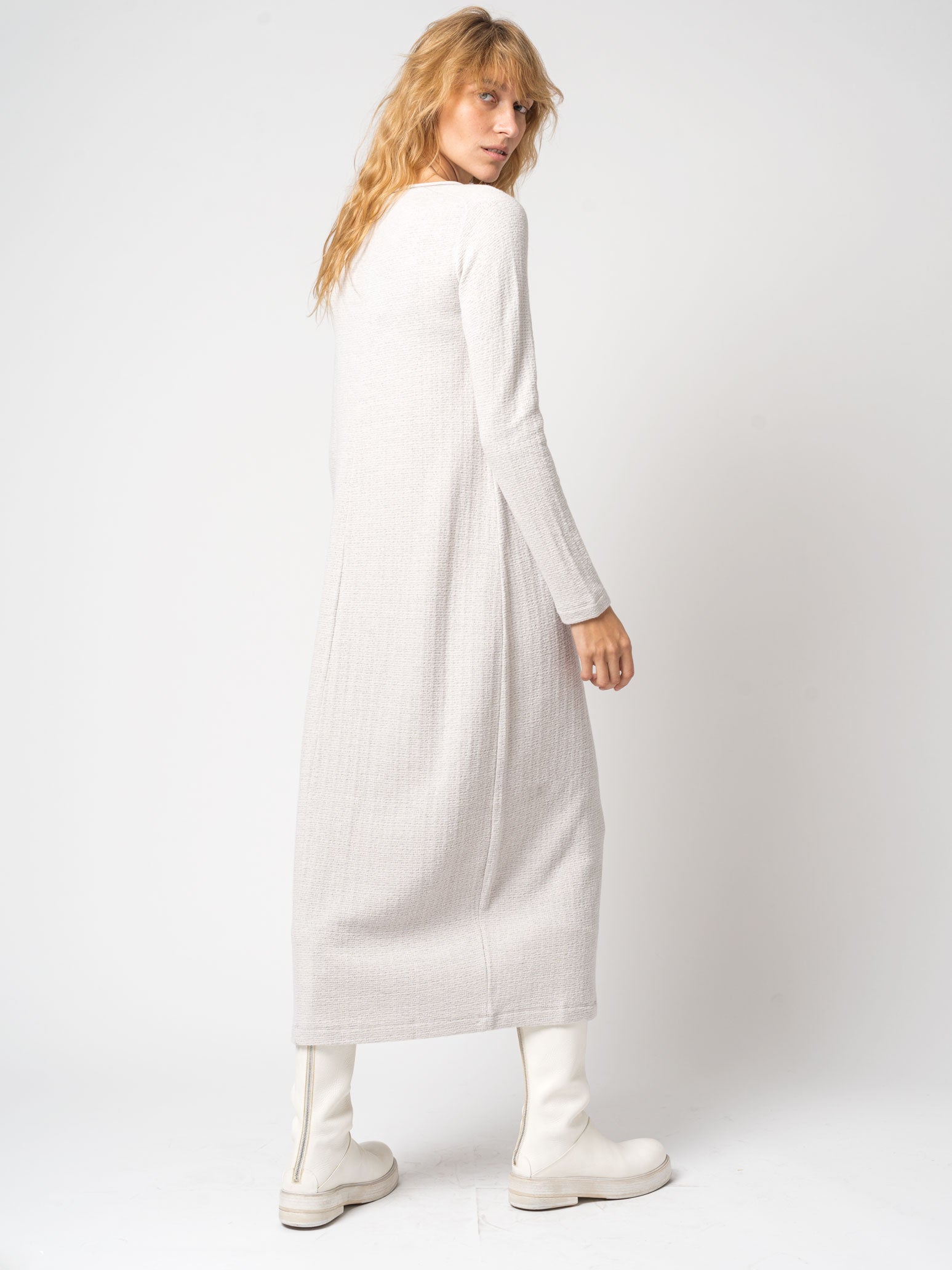 Micro-Patterned Jacquard Knitted Long Dress