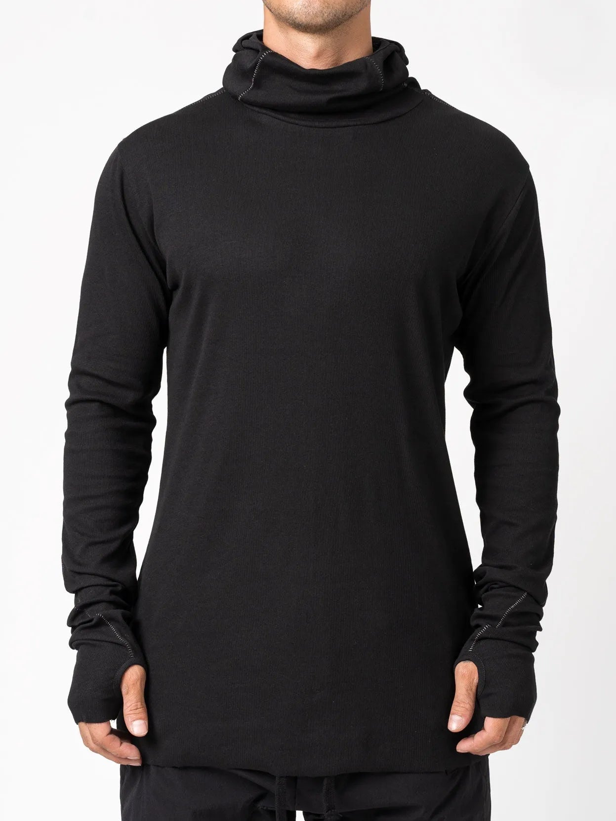 Balaclava hooded T shirt