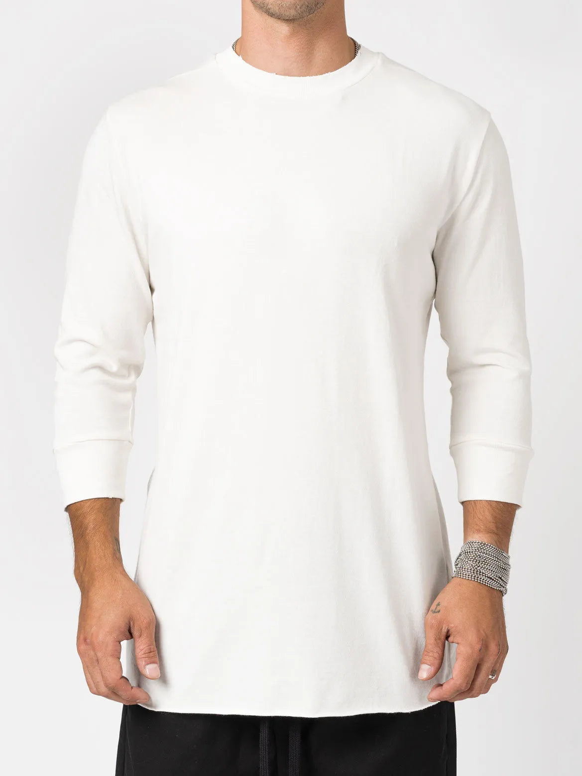 Raw cut hem T shirt