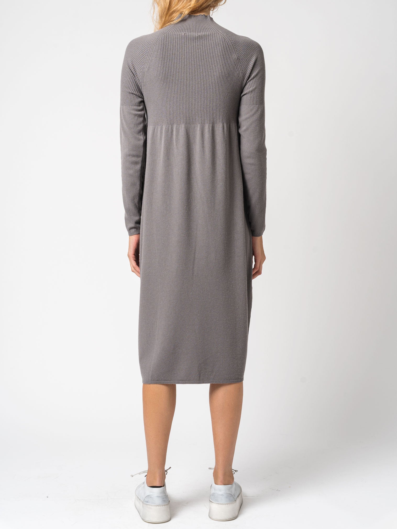 Turtleneck Dress in Viscose and Wool