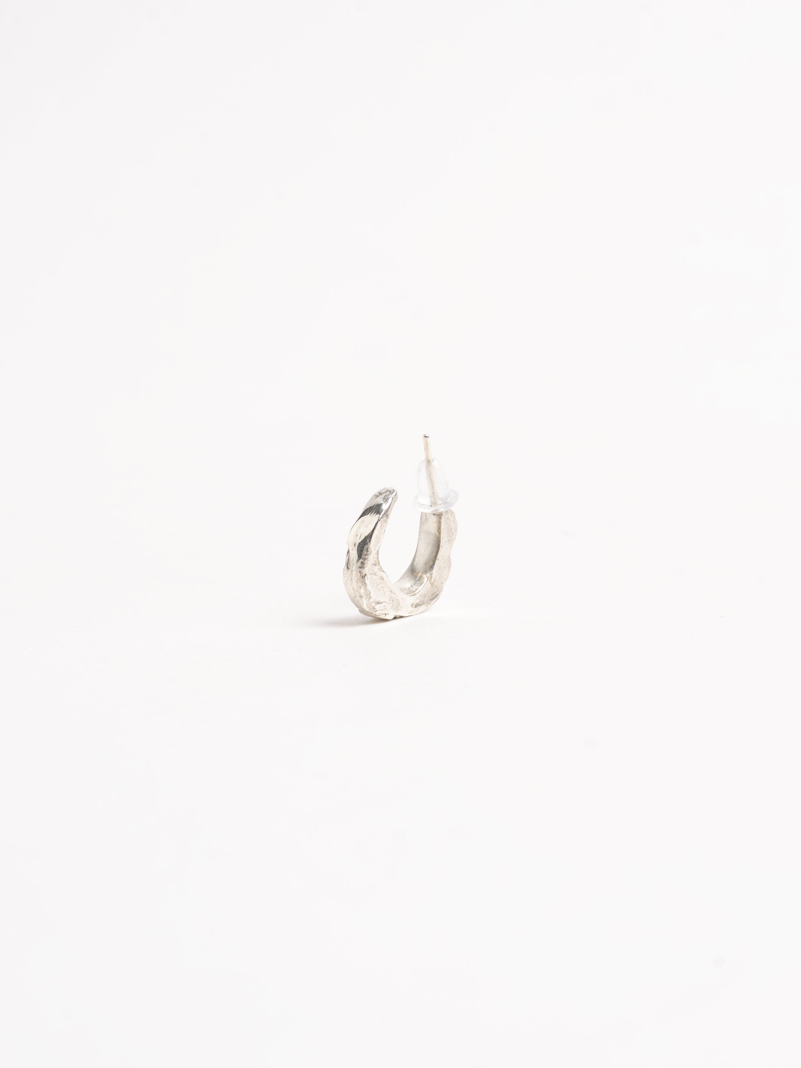 Organic Textured Hoop Earring