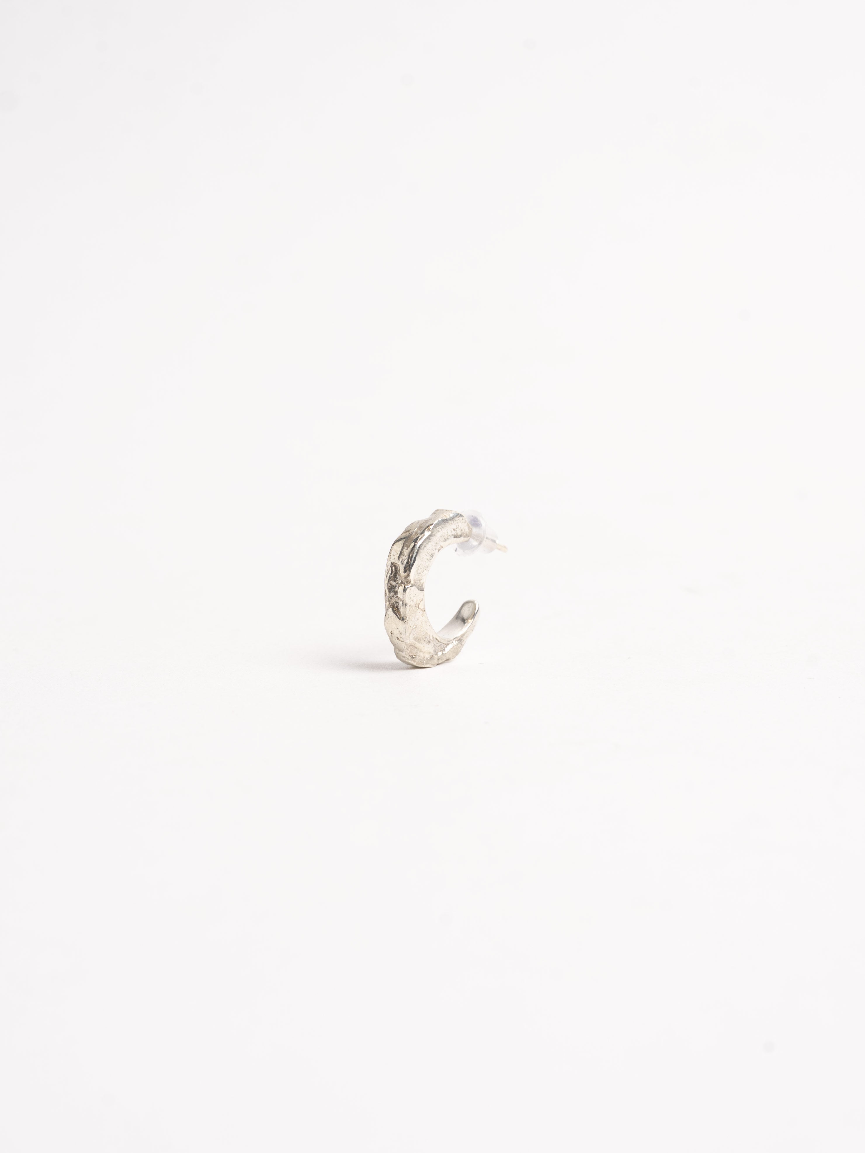 Organic Textured Hoop Earring