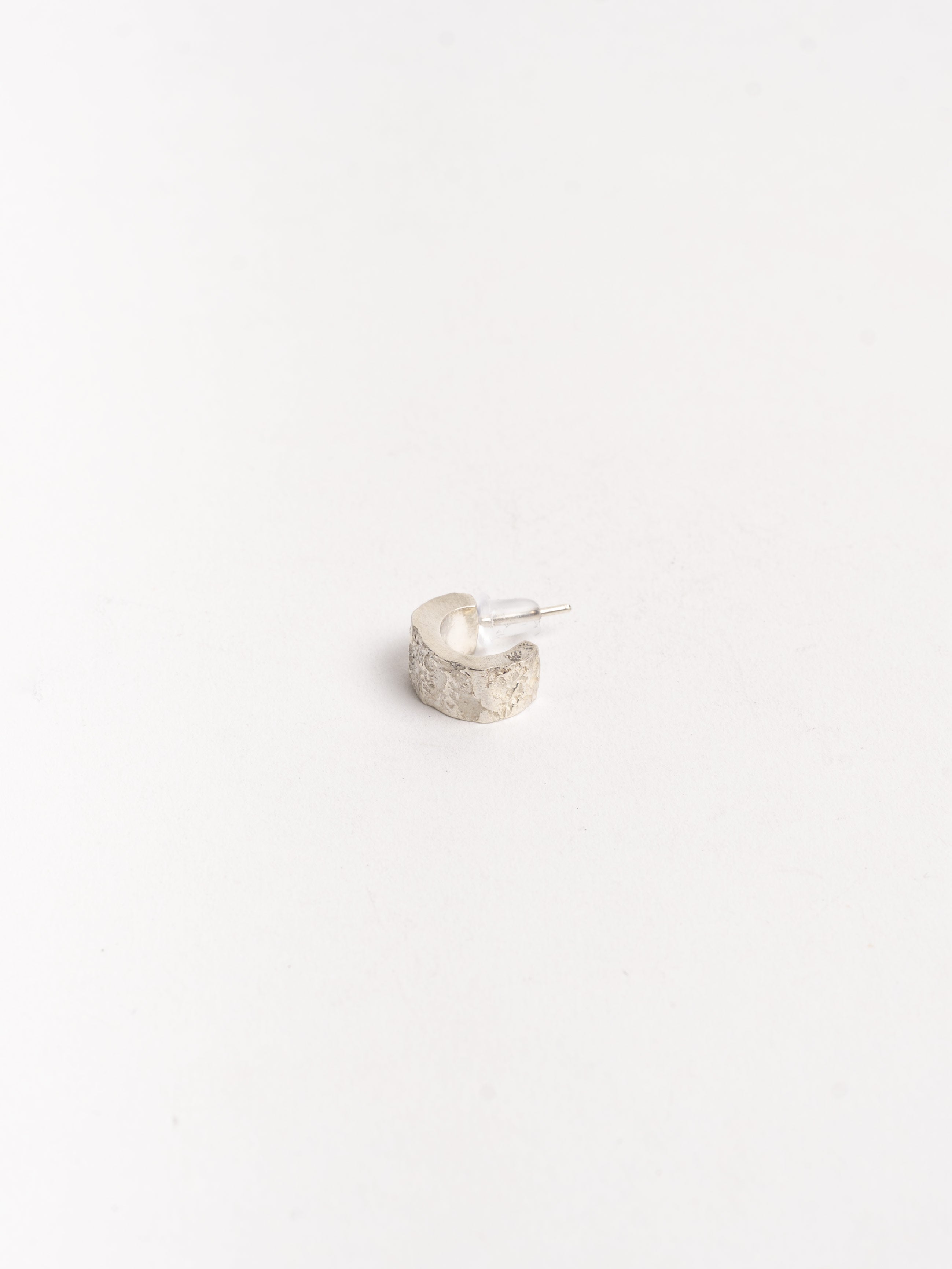 Organic Textured Hoop Earring