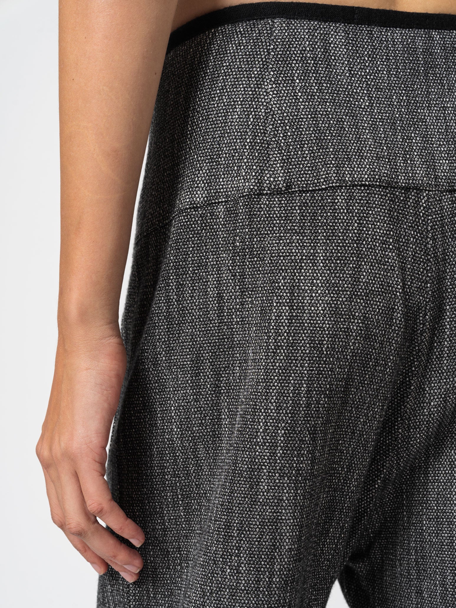 Micro-Patterned Low Crotch Trousers