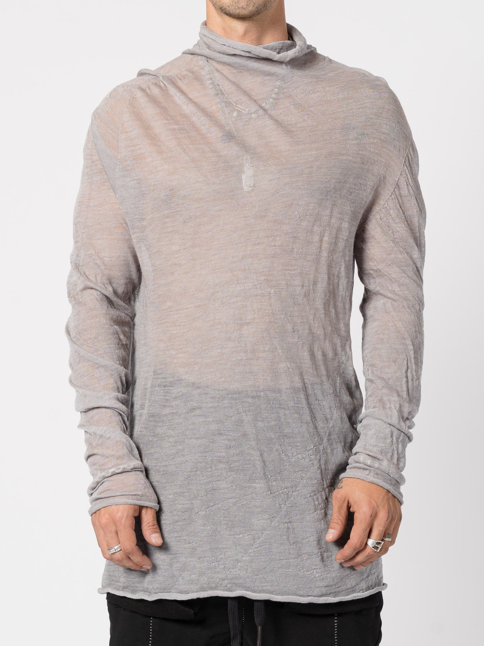 Thin Wool High Neck Knit