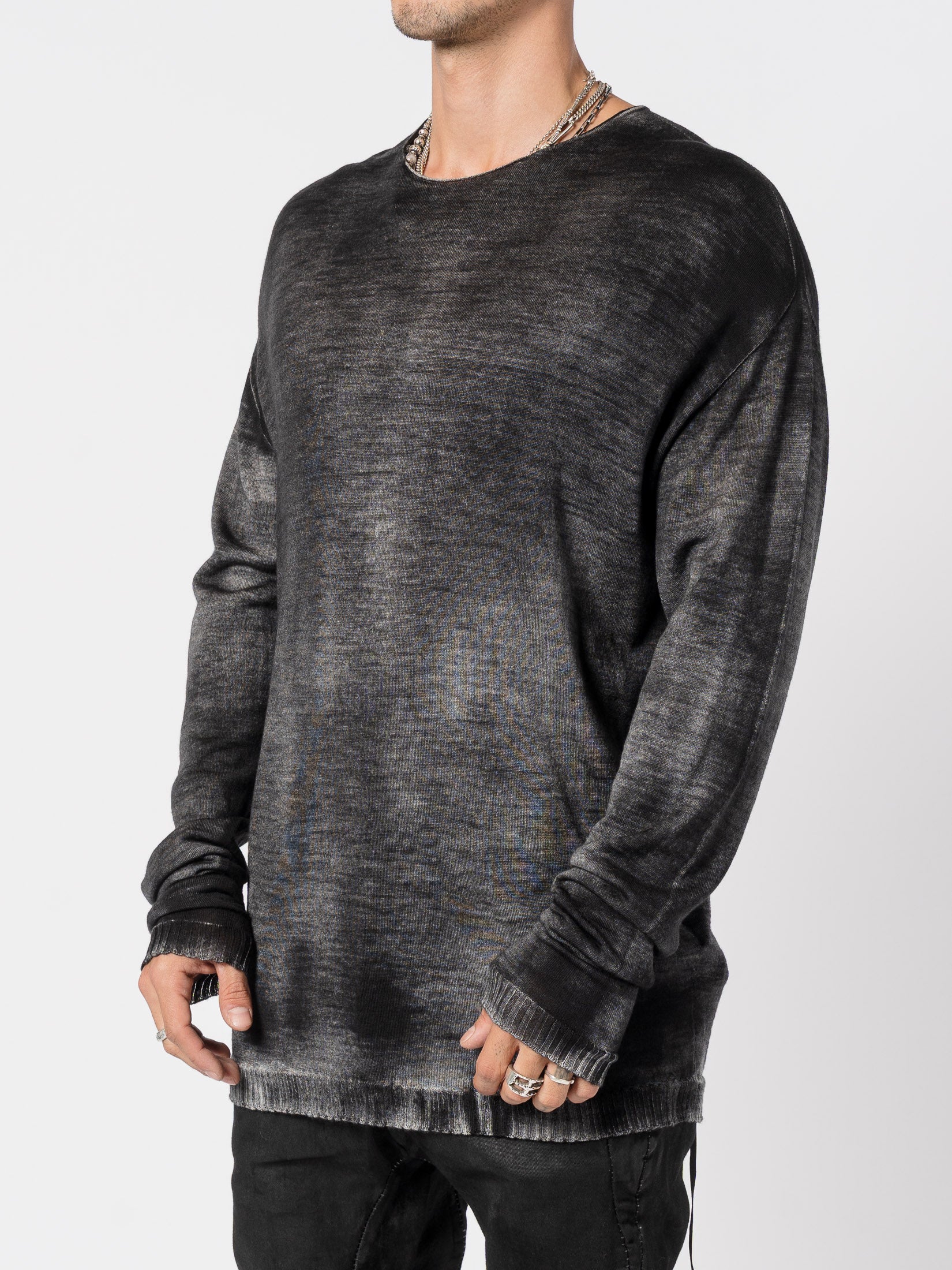 Spray-Finished Oversize Knit