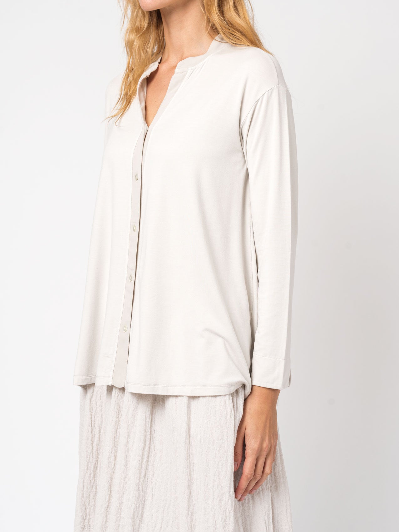 Stretch modal jersey flared cardigan