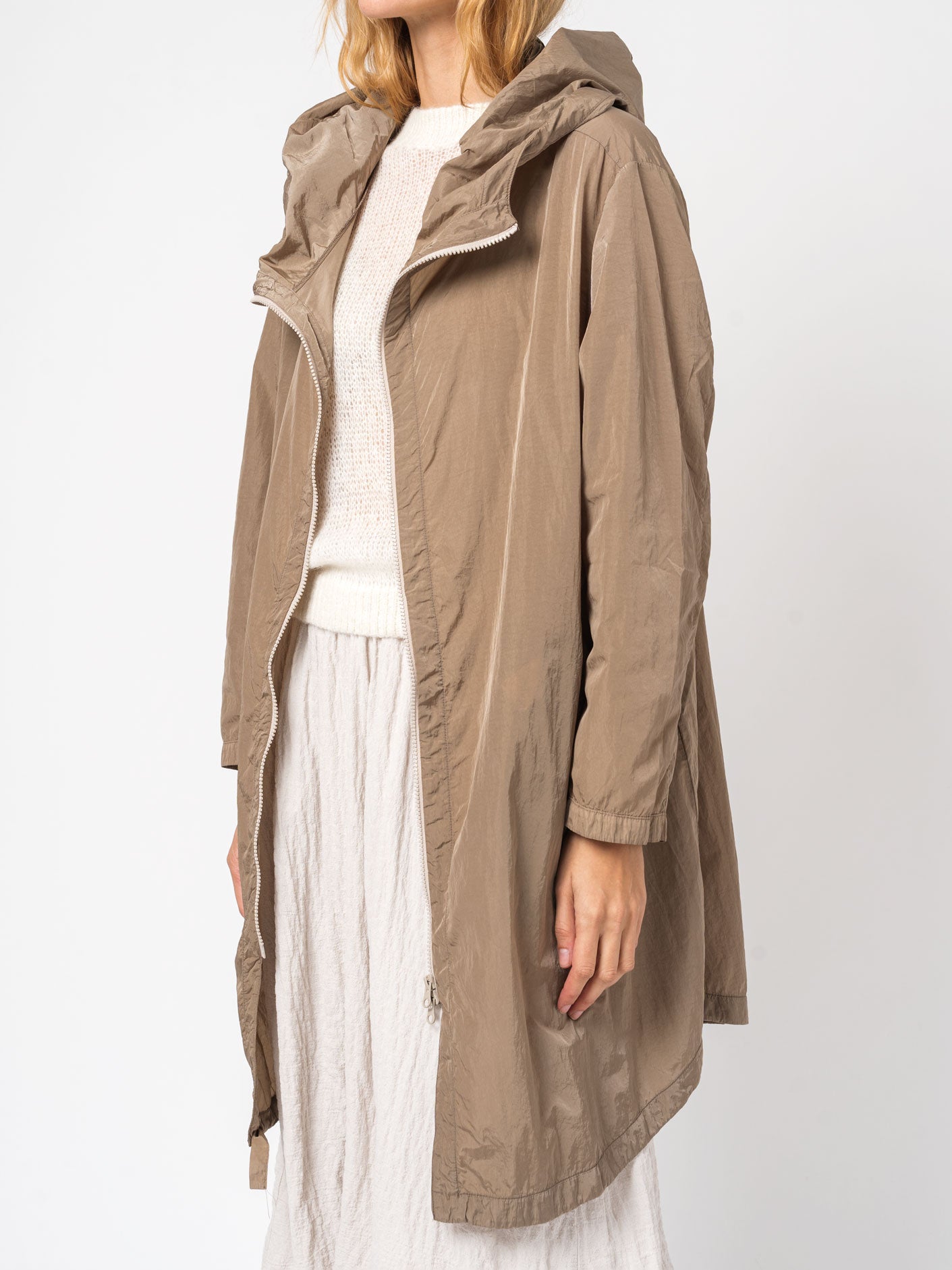 Nylon Hooded Duster