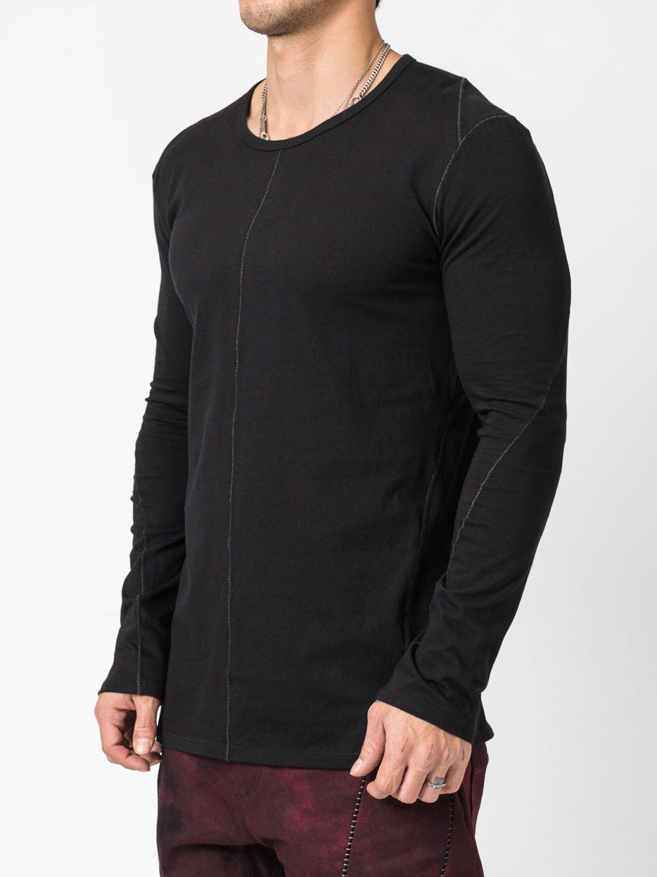 Soft Cotton Jersey Long Sleeve T-Shirt