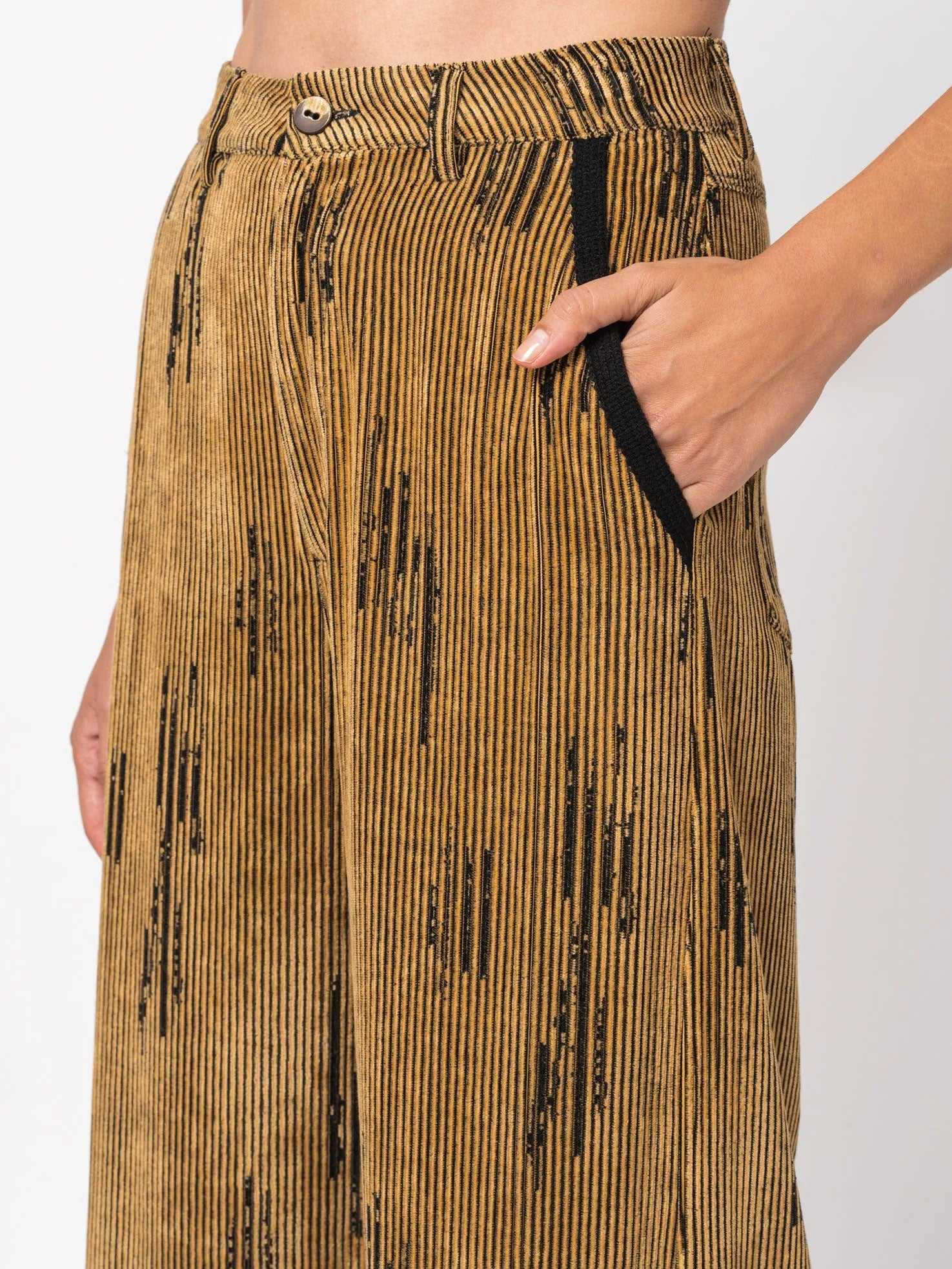 Wide-Leg Corduroy Pants