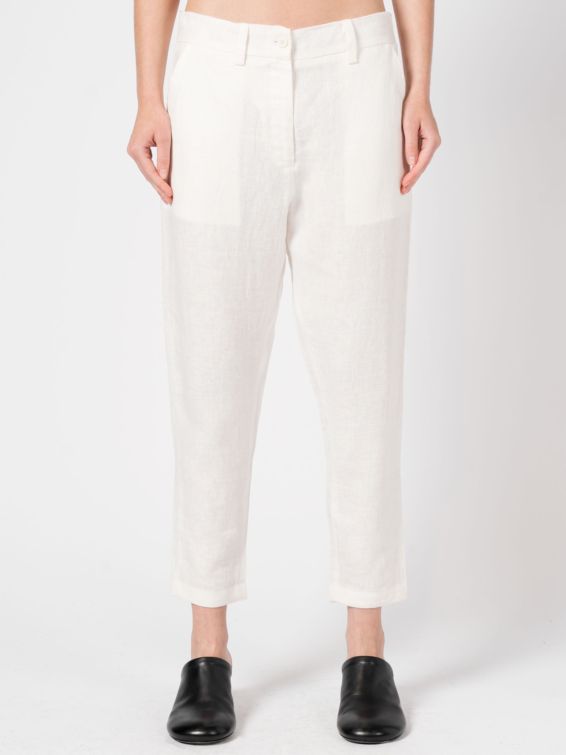 Linen Cropped Pants