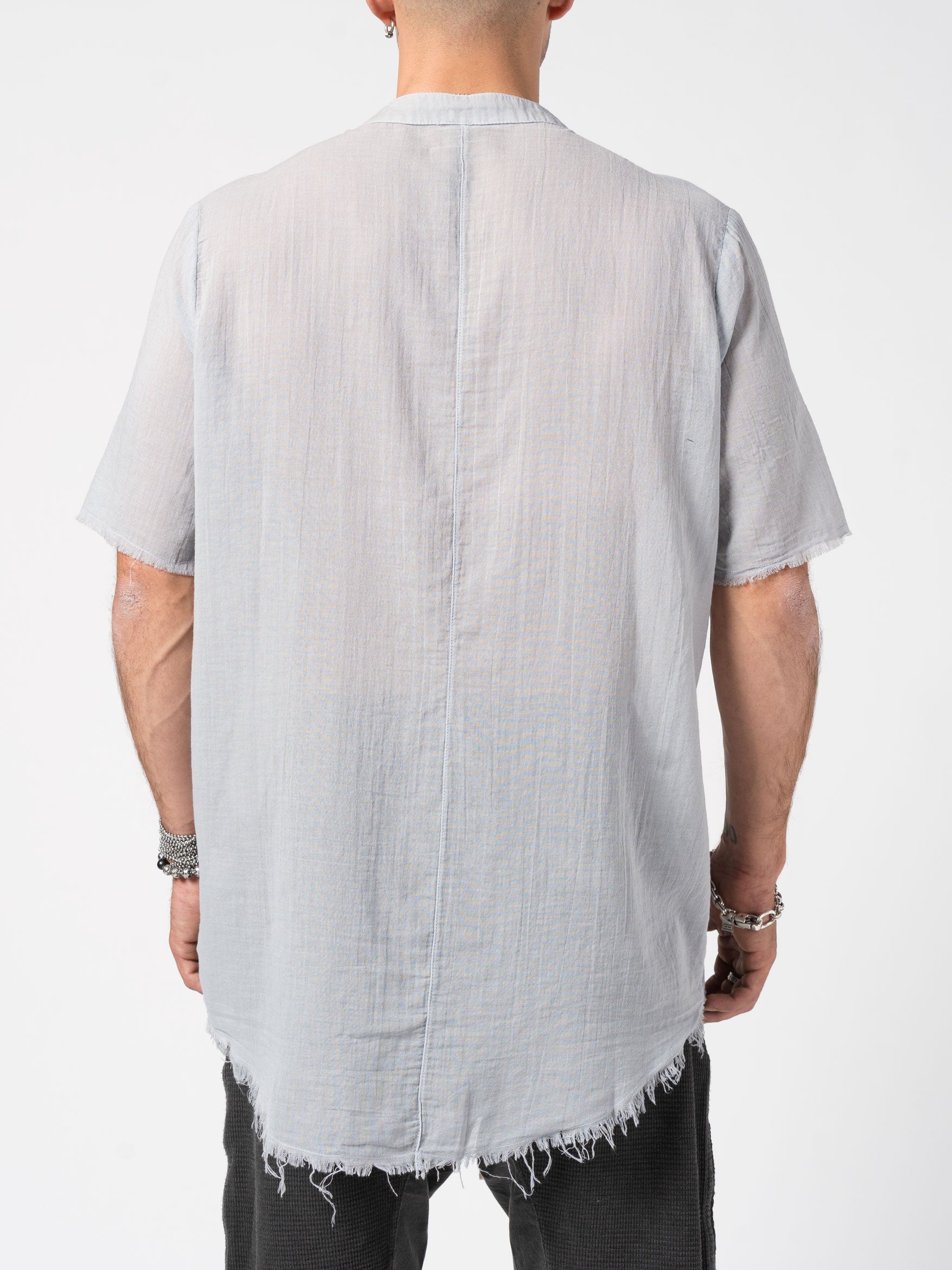 Sheer Cotton Short-Sleeve Shirt