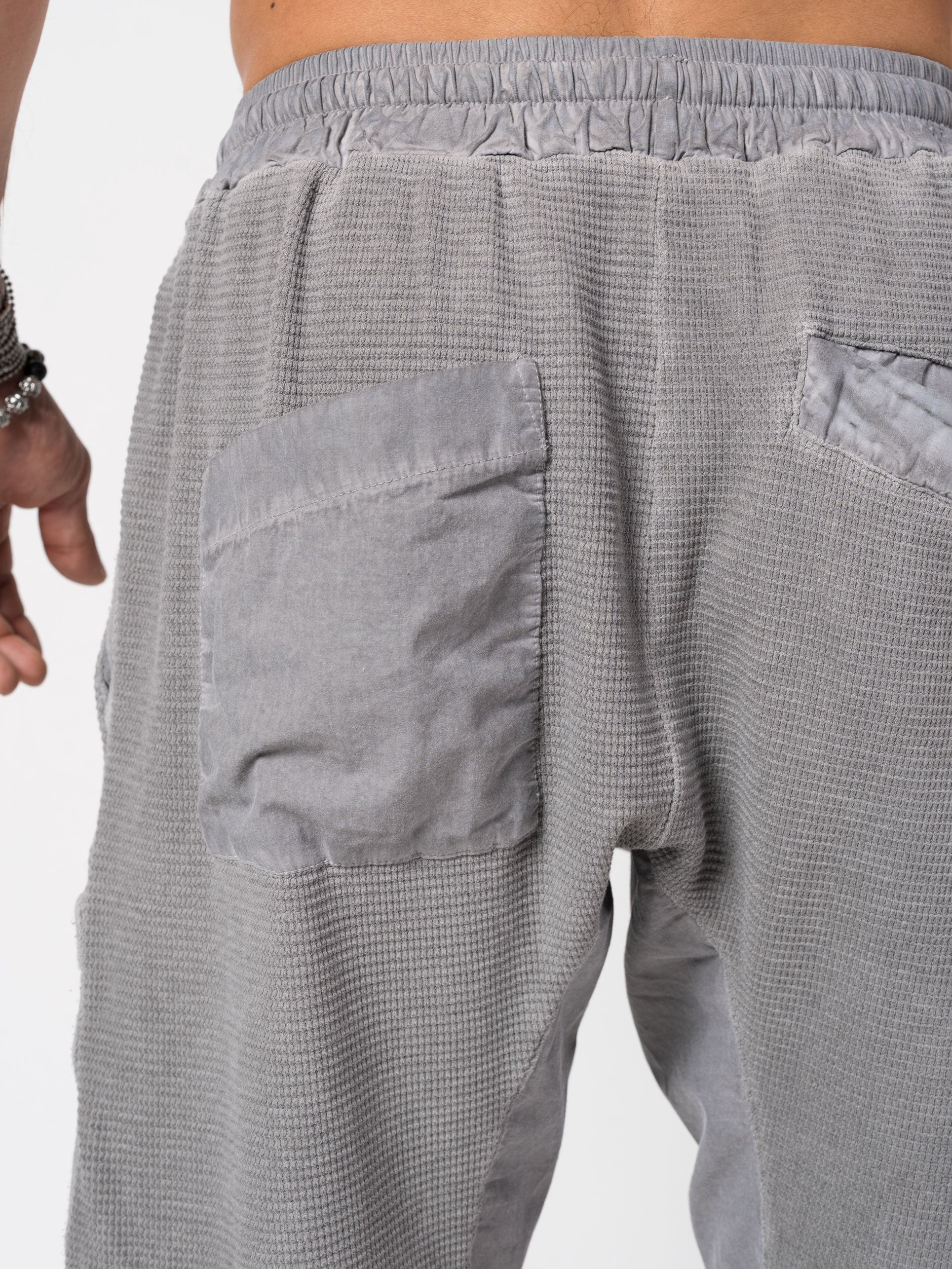 Textured Drop-Crotch Shorts