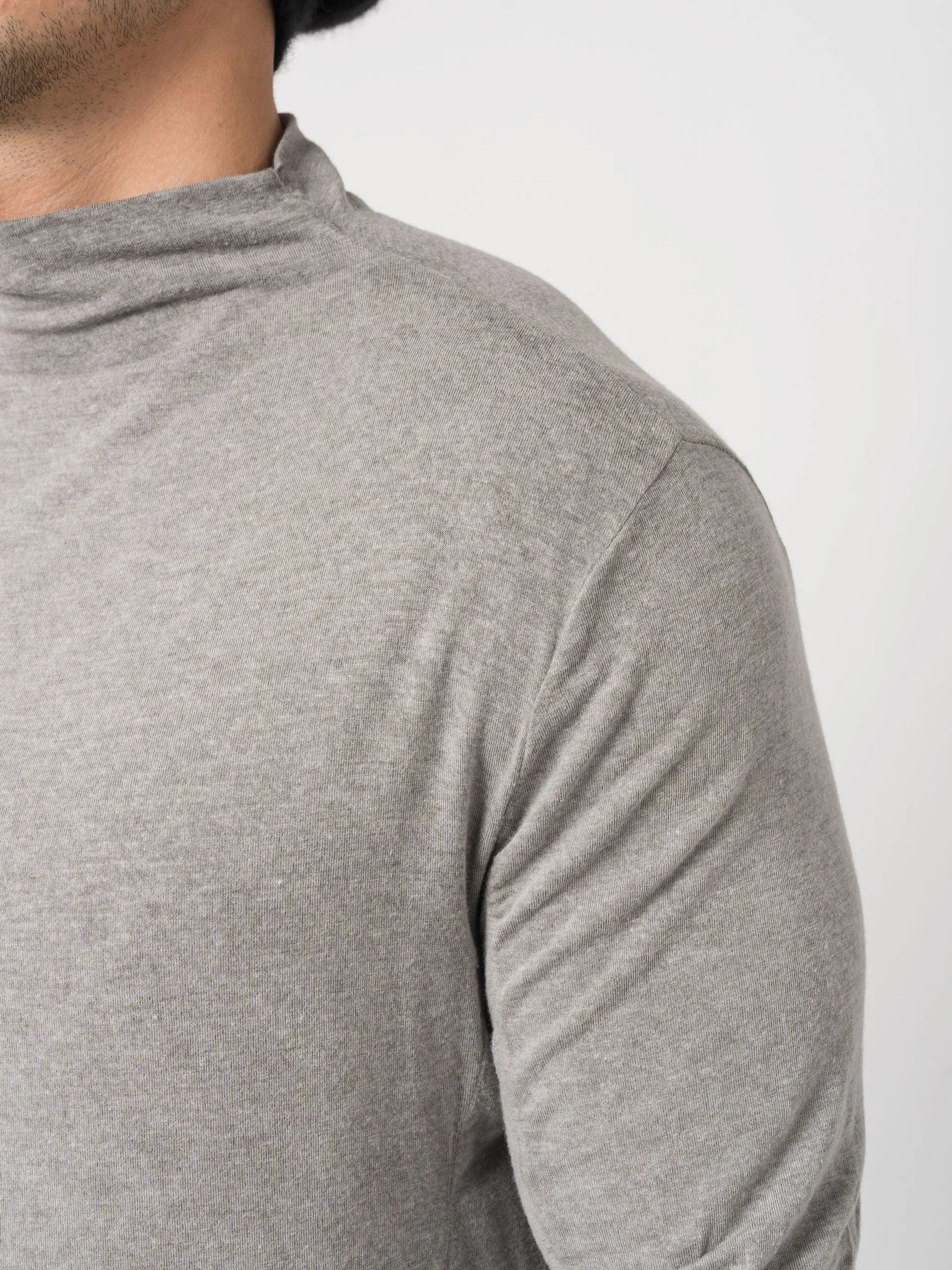 High-Neck Modal-Cashmere Blend T-Shirt