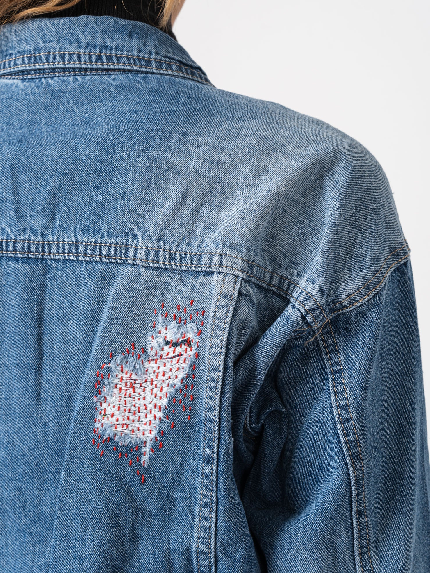 Distressed Denim Jacket