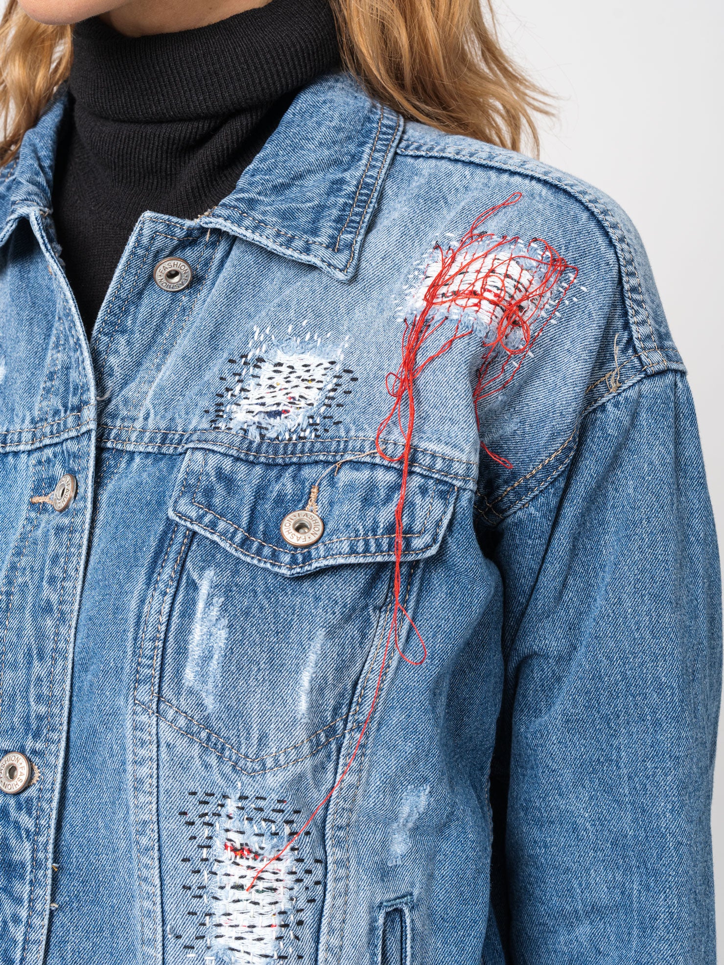 Distressed Denim Jacket