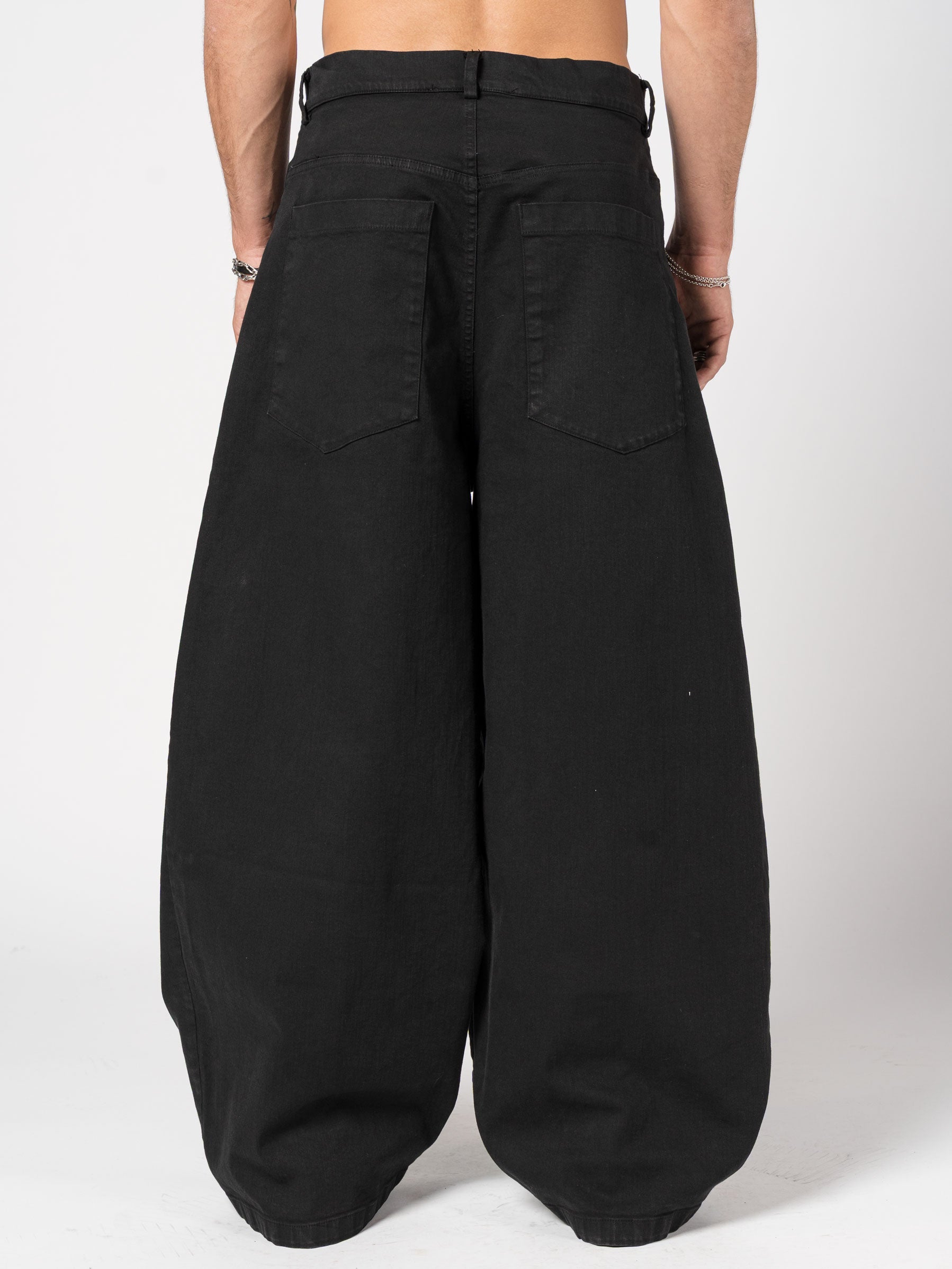 Wide-Leg Denim Trousers