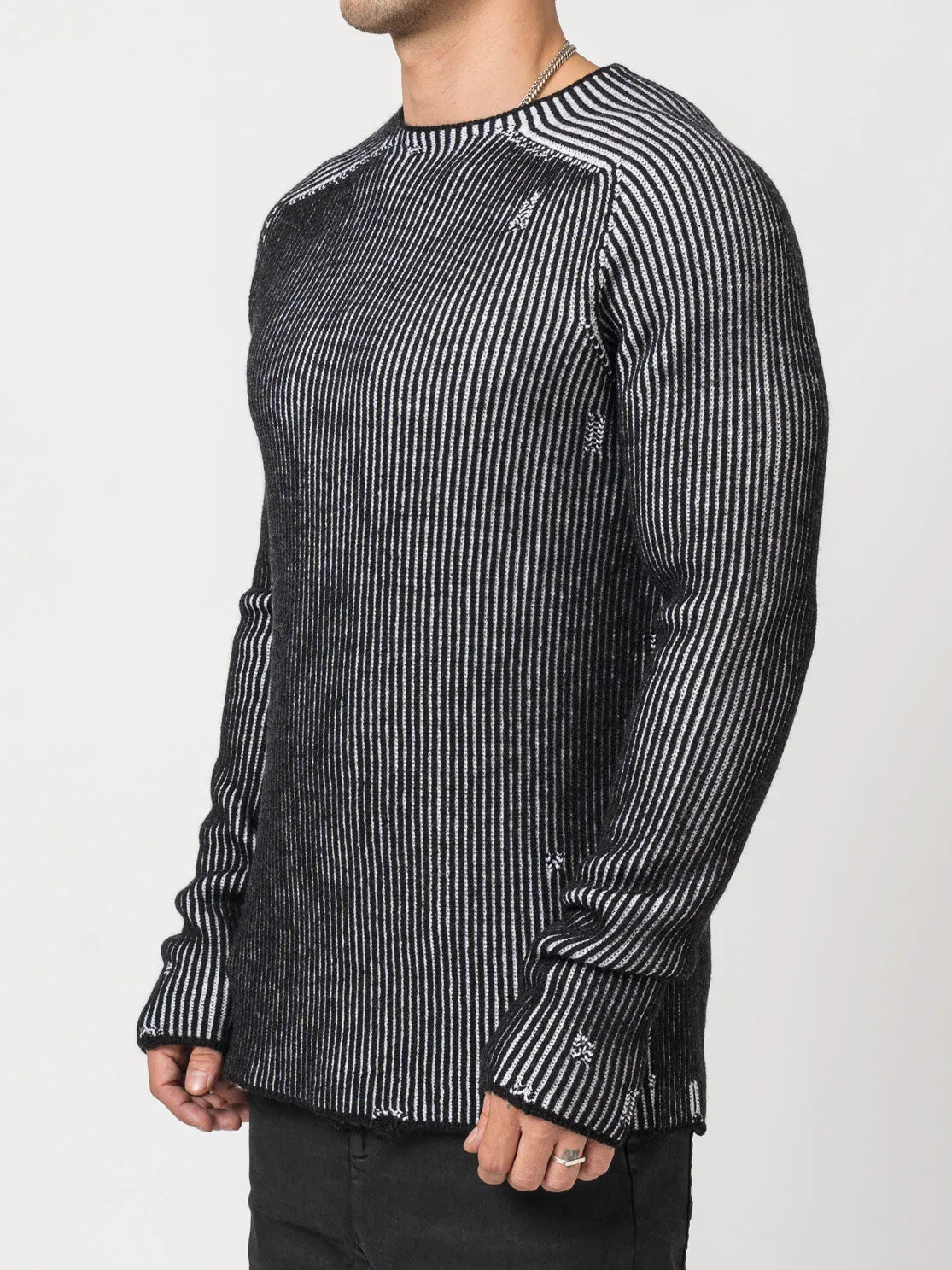 Heavy Wool Striped Sweater