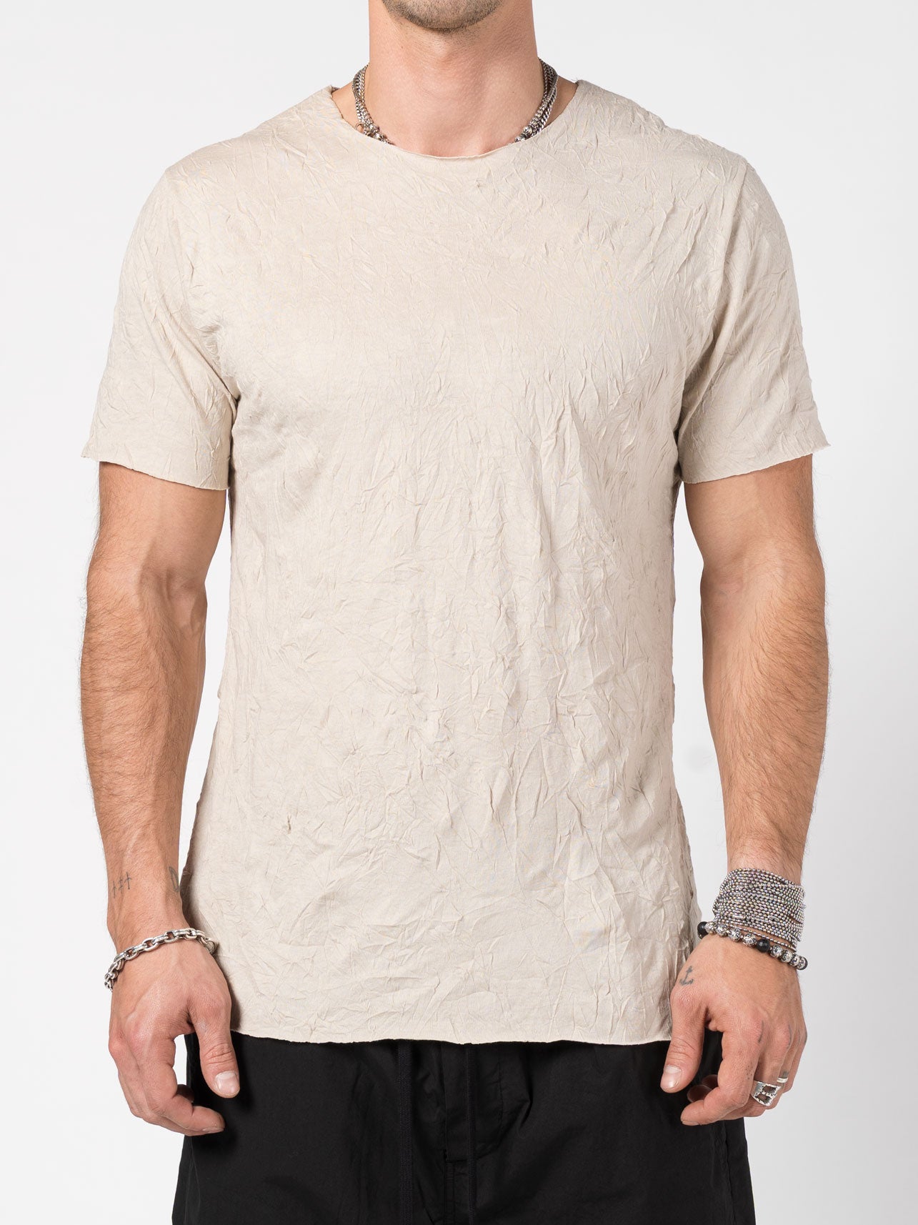 Wrinkled-Effect T-Shirt