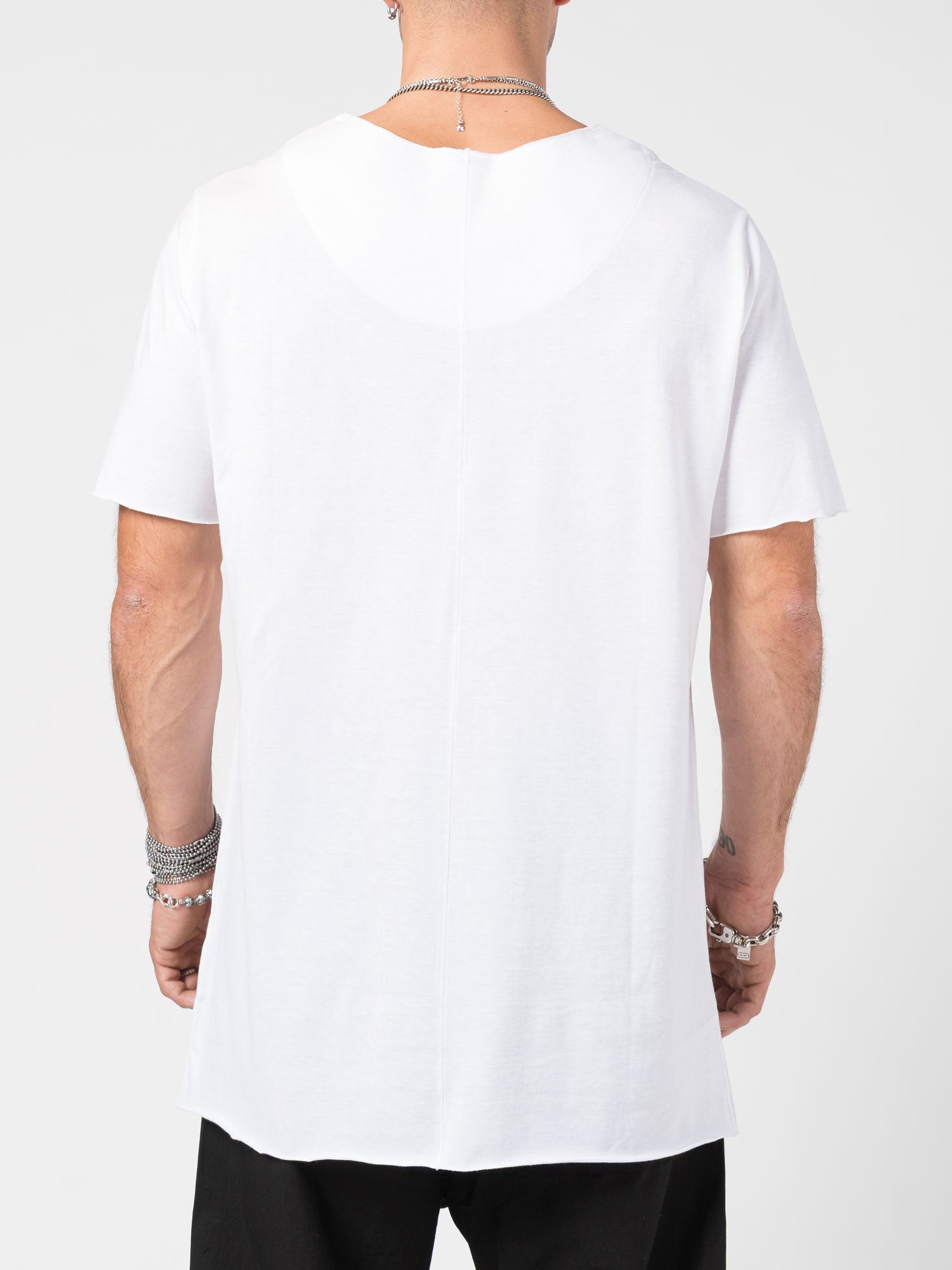 T-Shirt with Cut Neckline