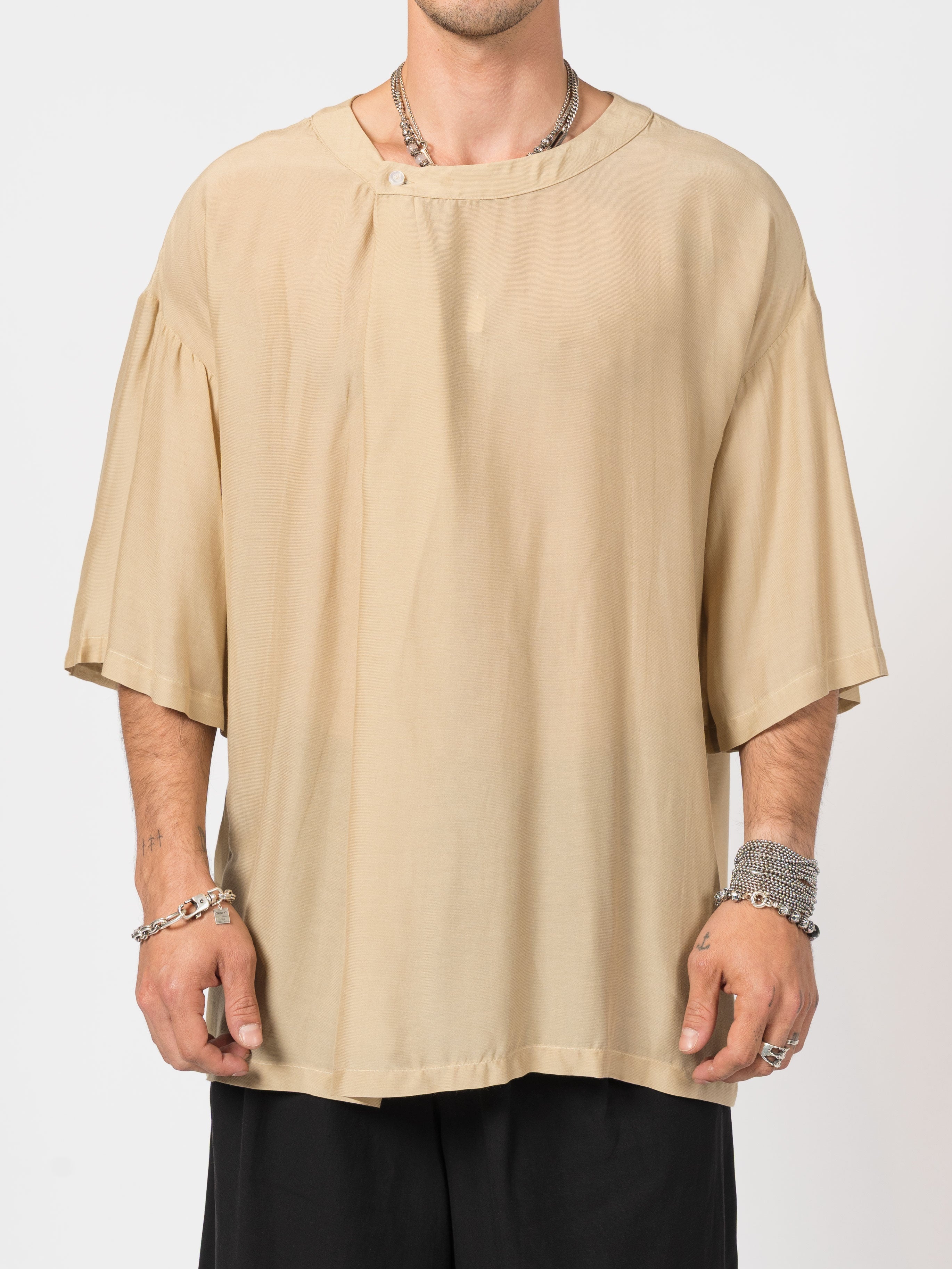 Silk-Blend Overshirt
