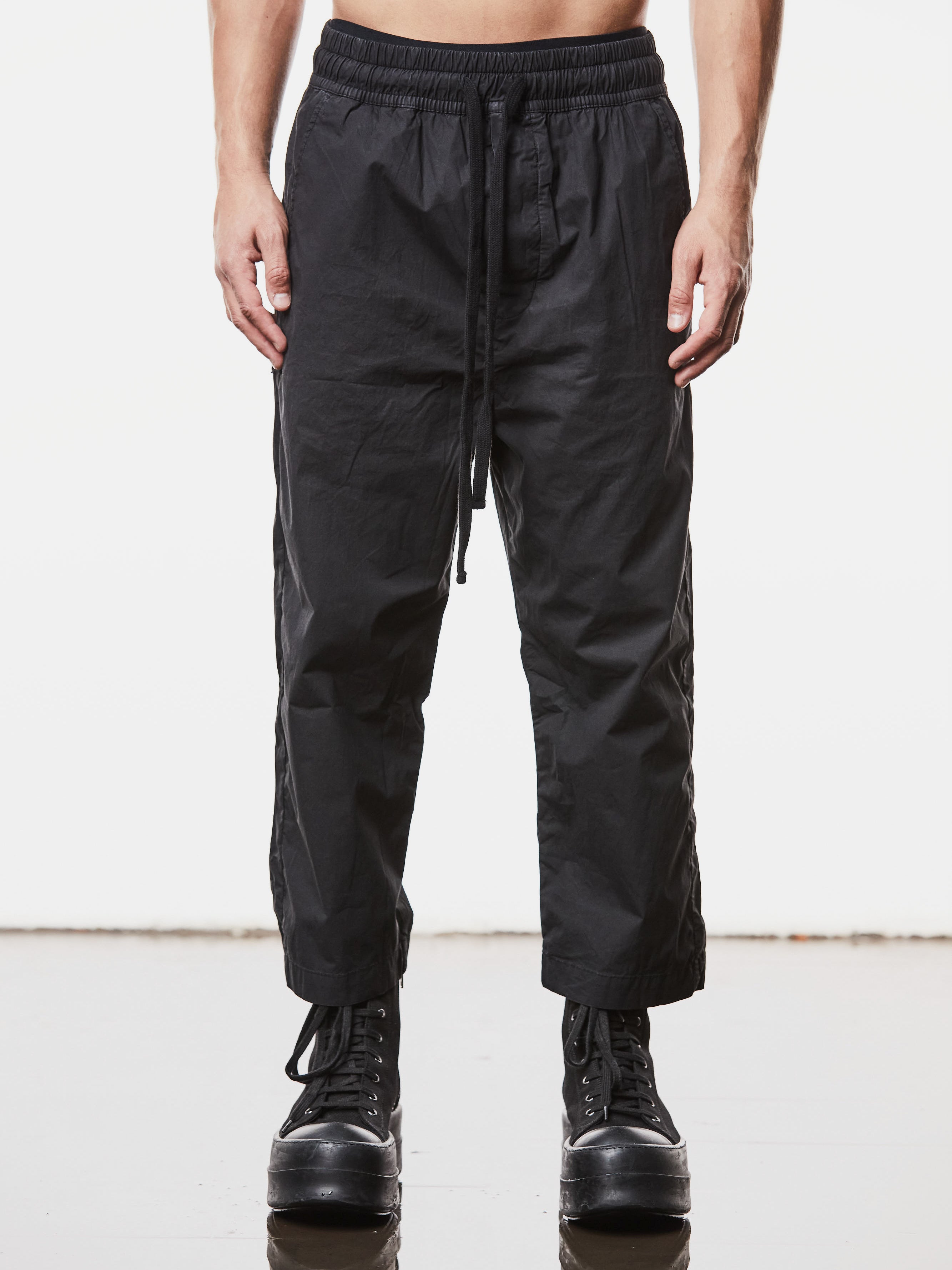 Woven Cropped Leg Trousers