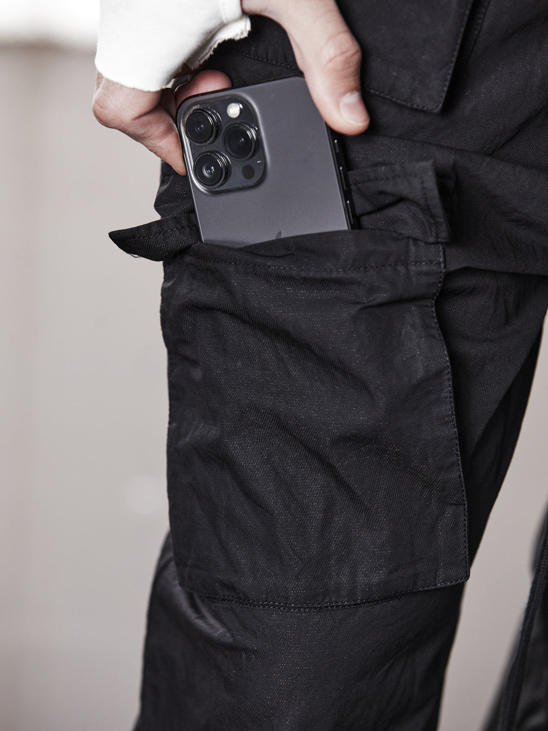 Garment-Washed Cargo Trousers