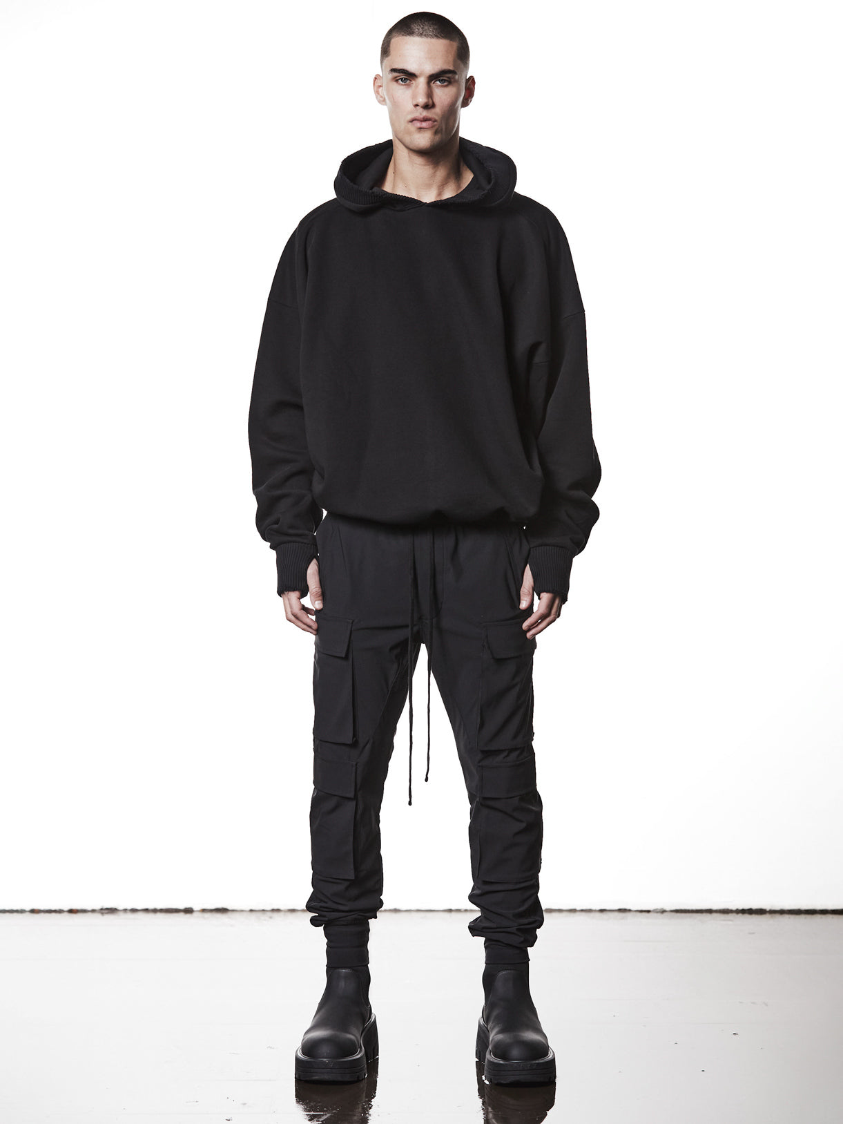 Cropped Hooded Sweatshirt