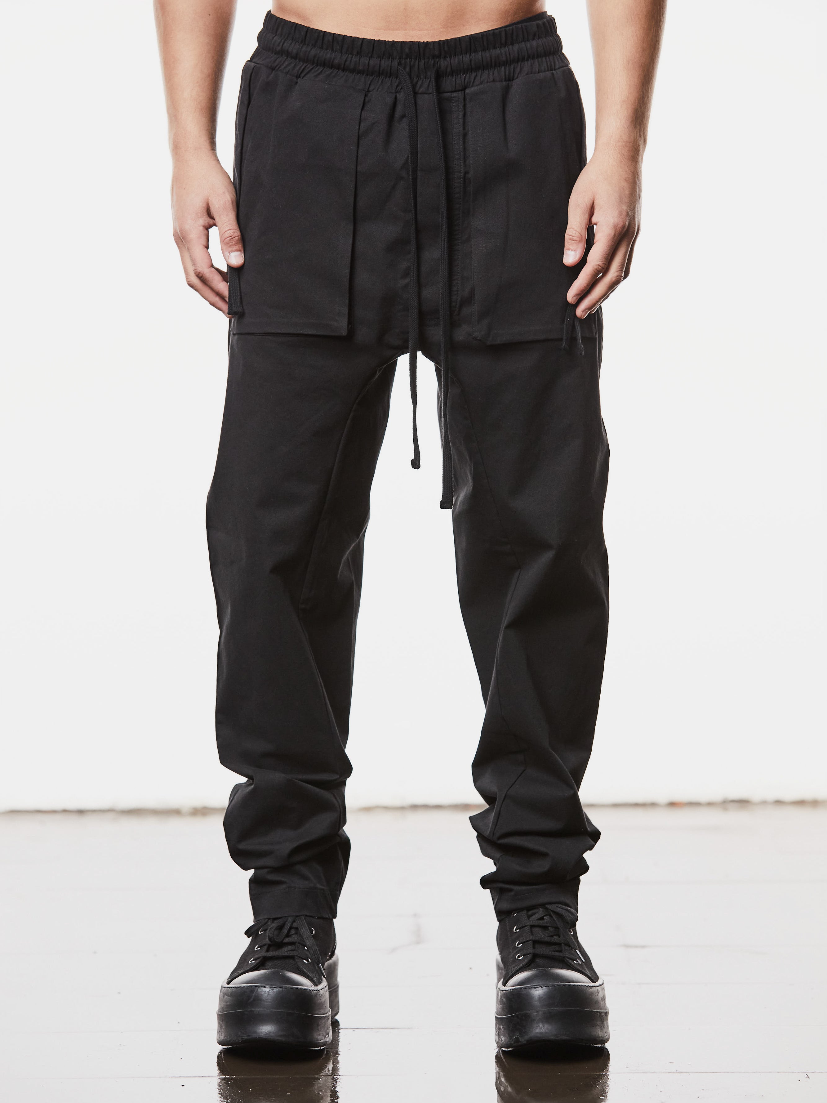 Straight Leg Woven Trousers