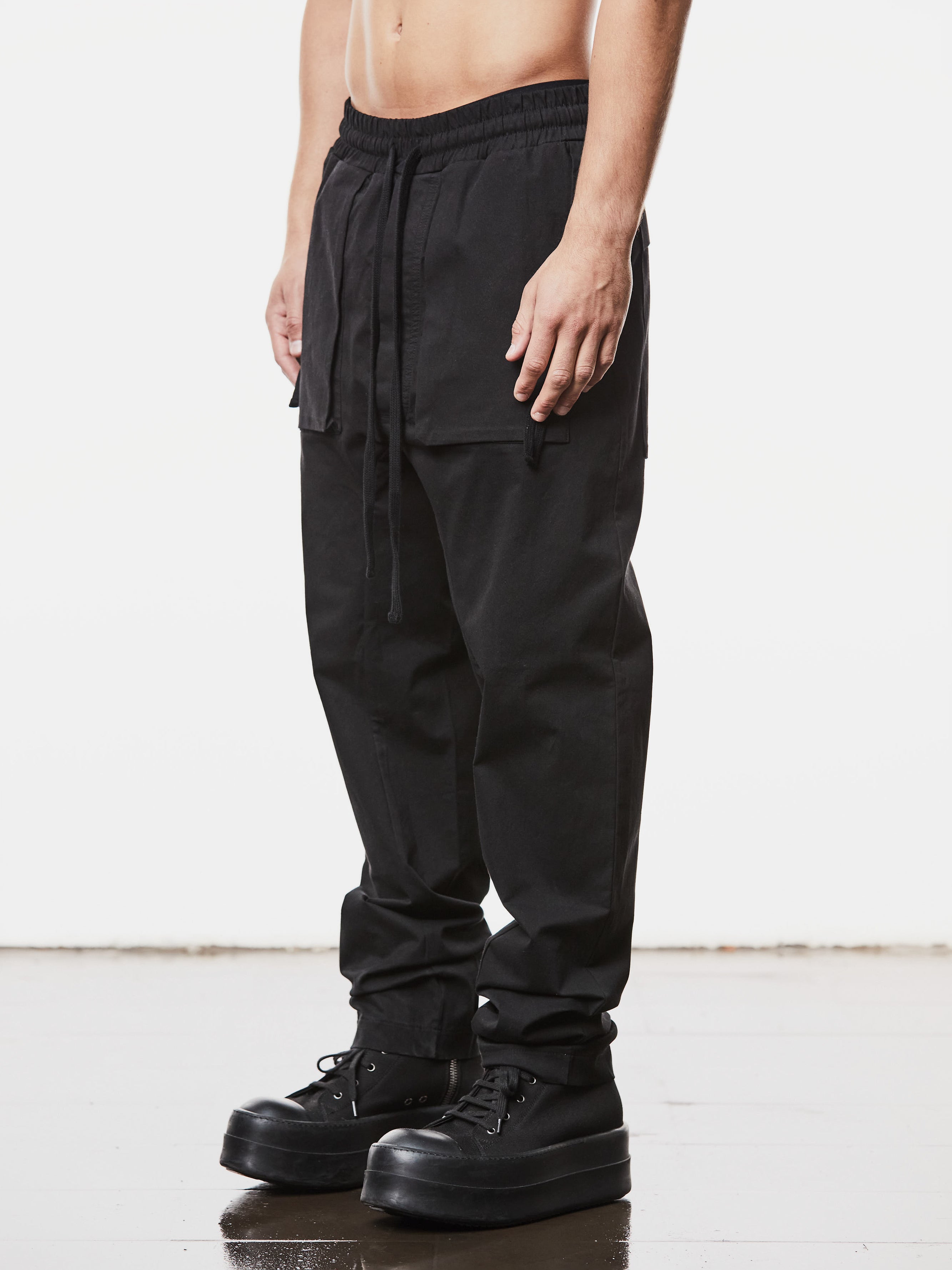 Straight Leg Woven Trousers