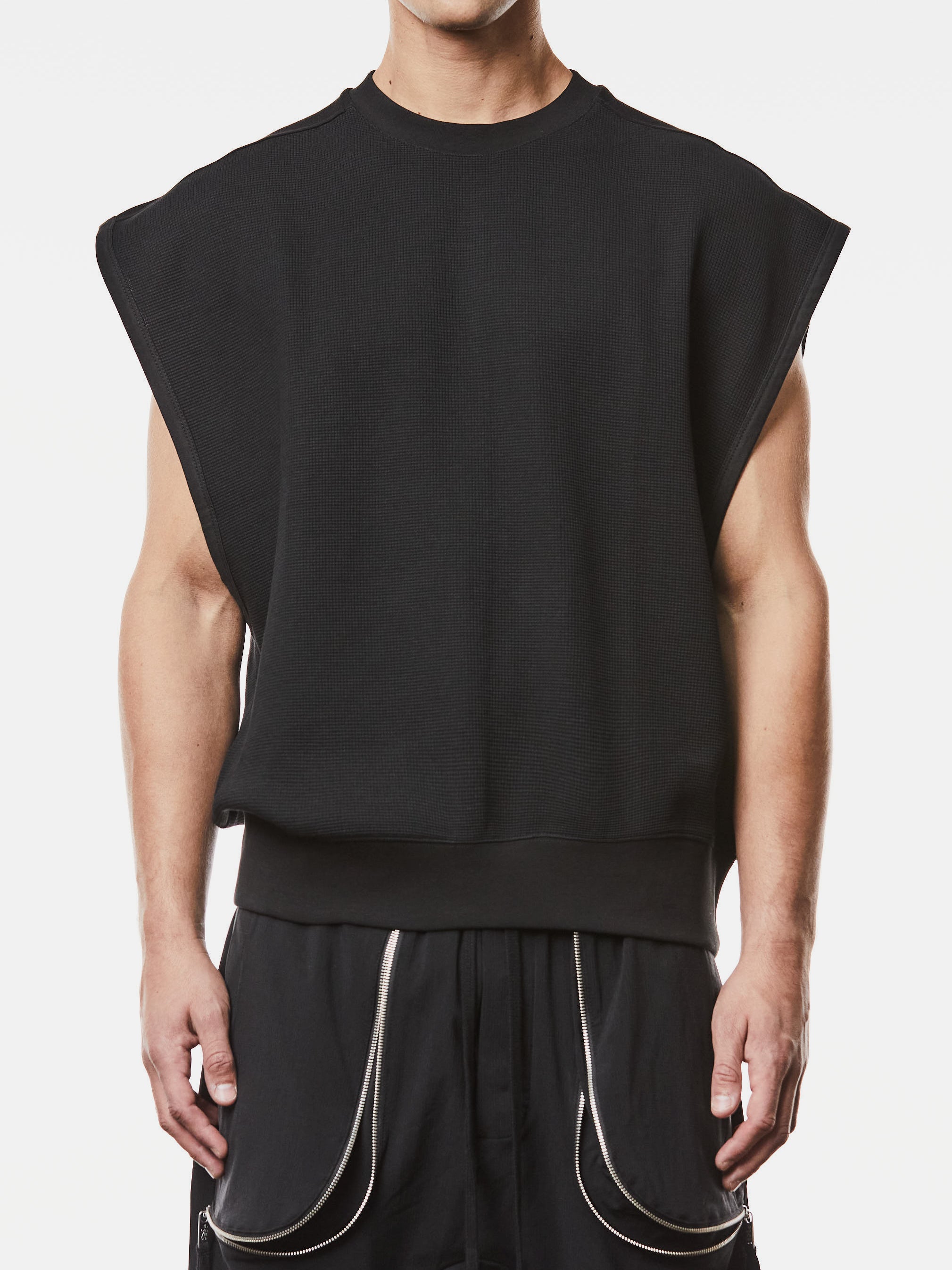 Oversized Sleeveless Sweatshirt