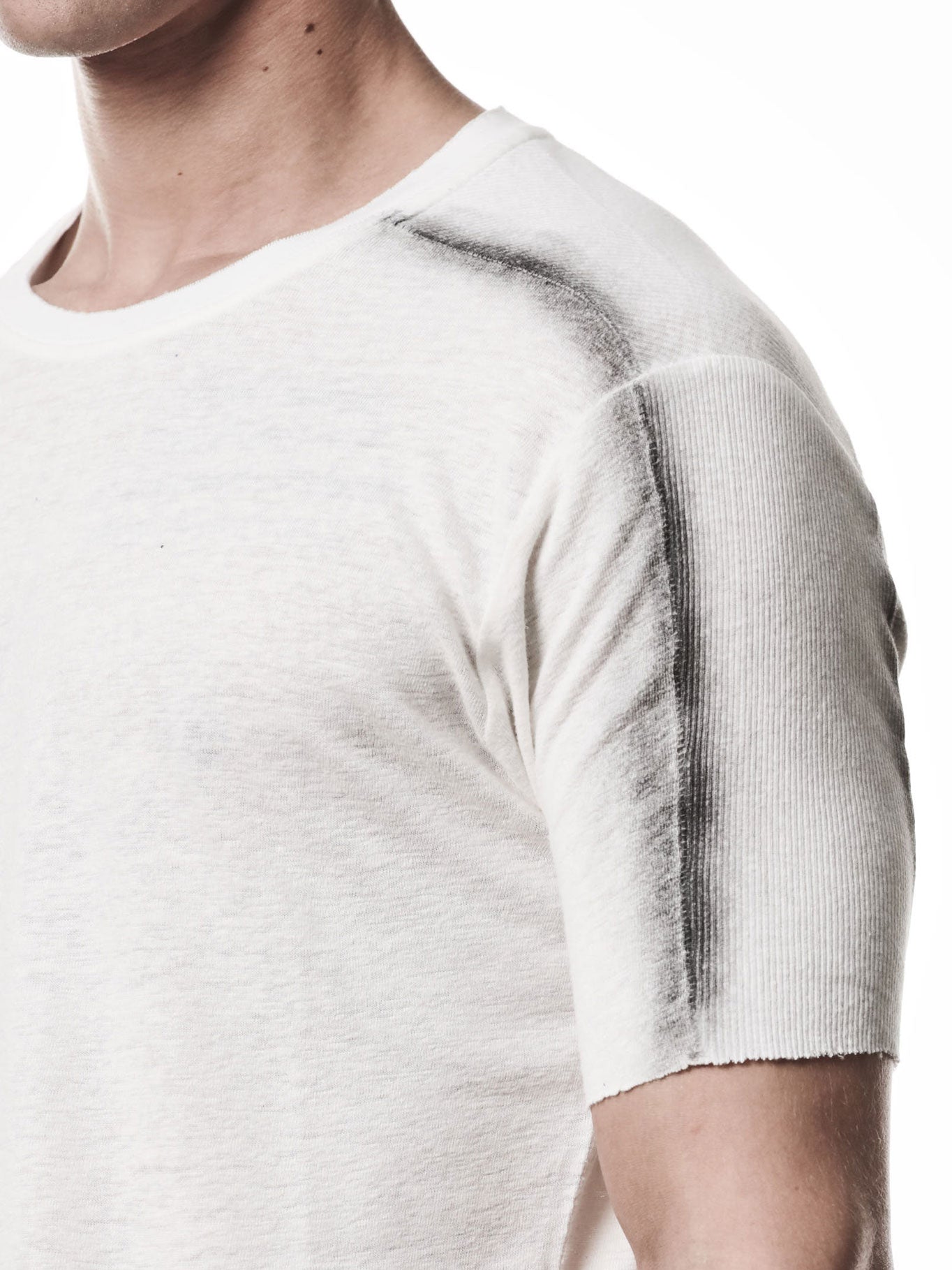 Linen Blend Insert T-Shirt