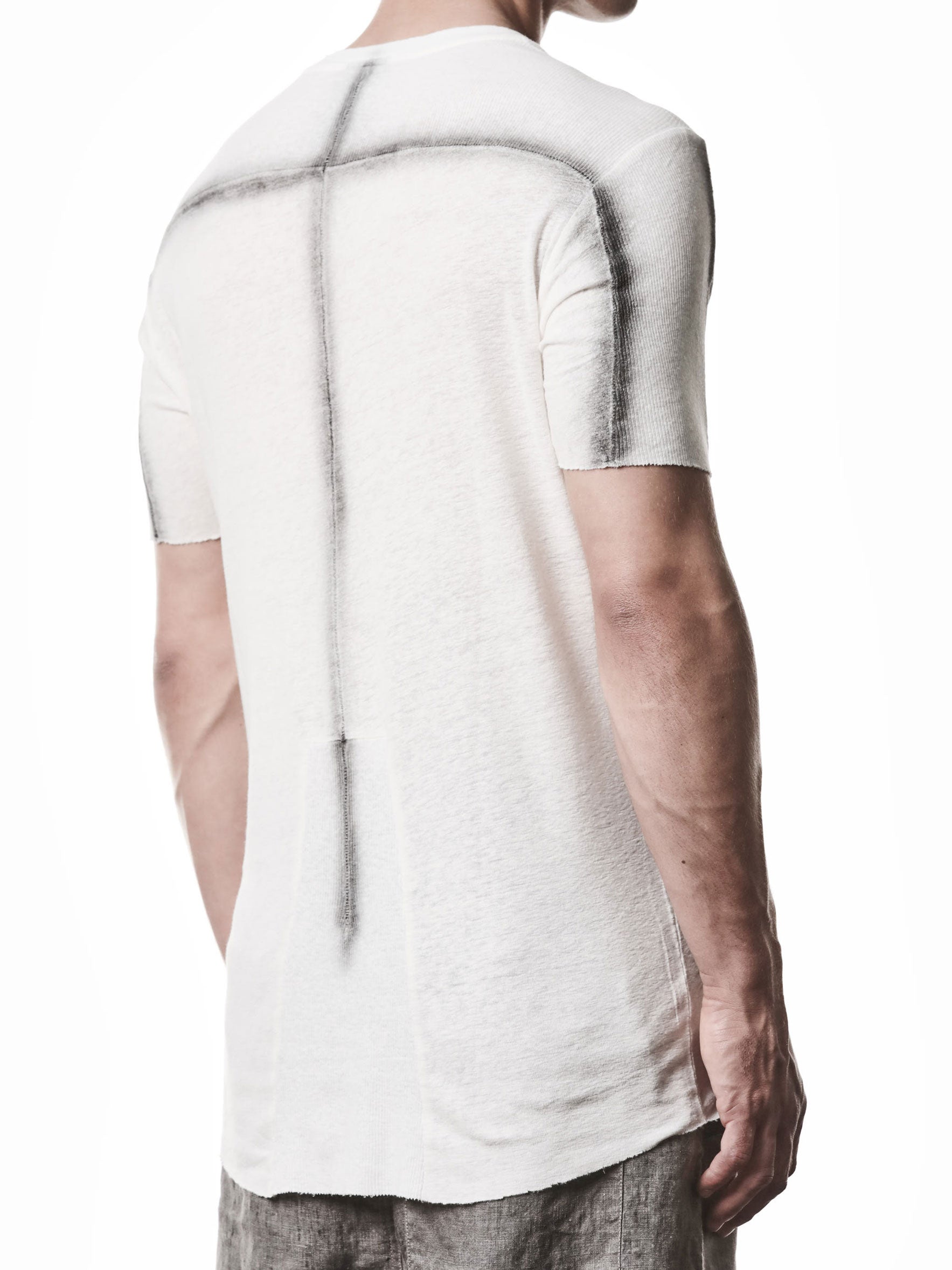 Linen Blend Insert T-Shirt