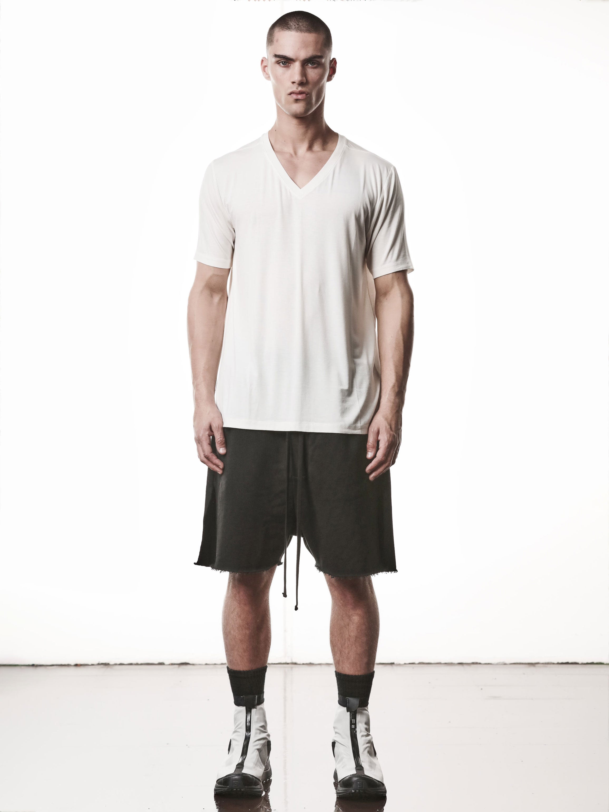 Silk Blend V-Neck T-Shirt