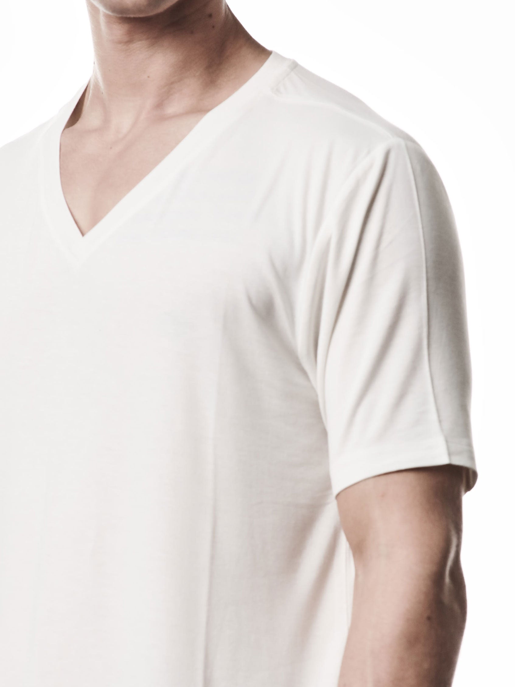 Silk Blend V-Neck T-Shirt